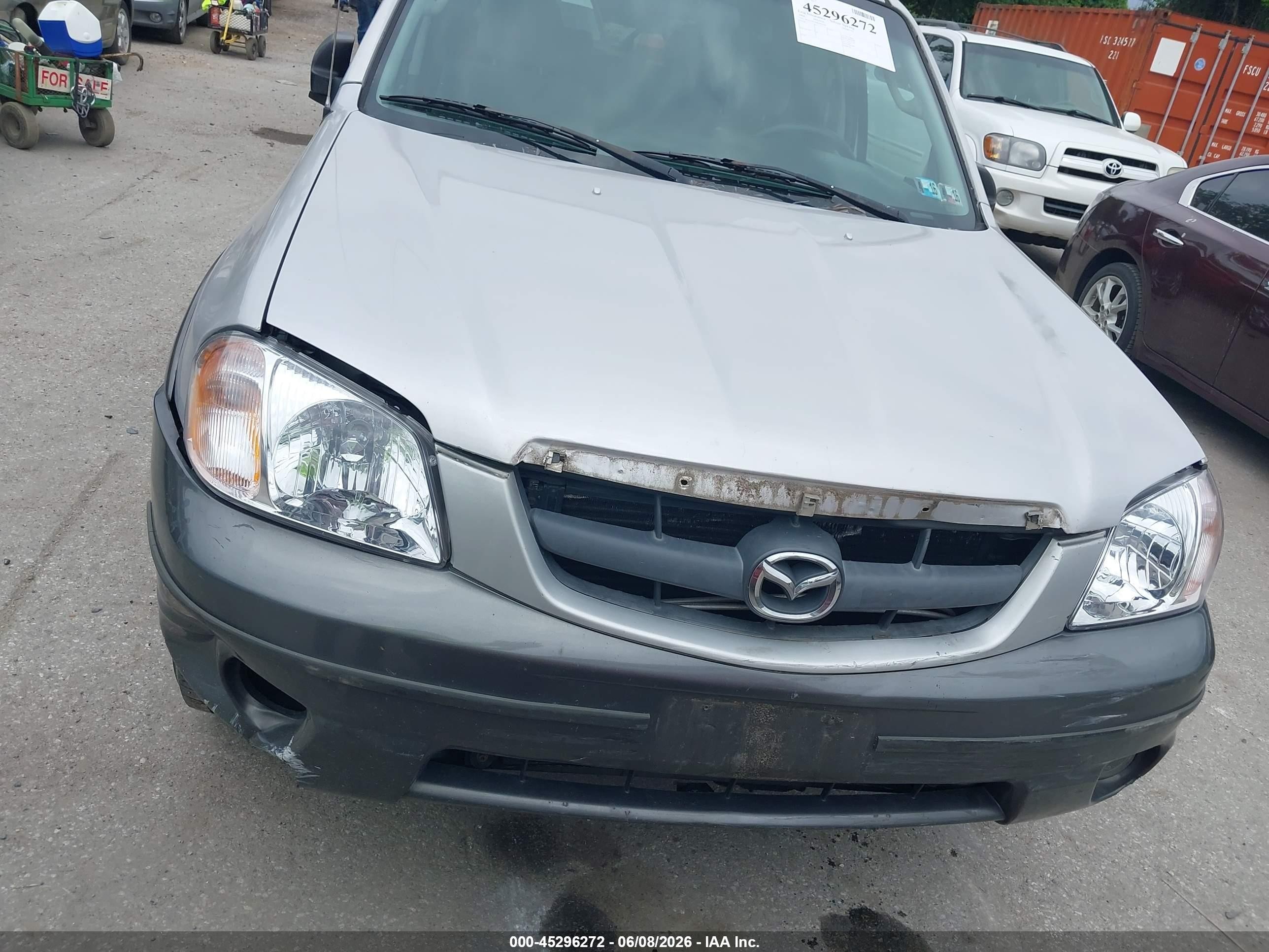 2004 Mazda Tribute Lx V6 Silver vin: 4F2YZ941X4KM05549