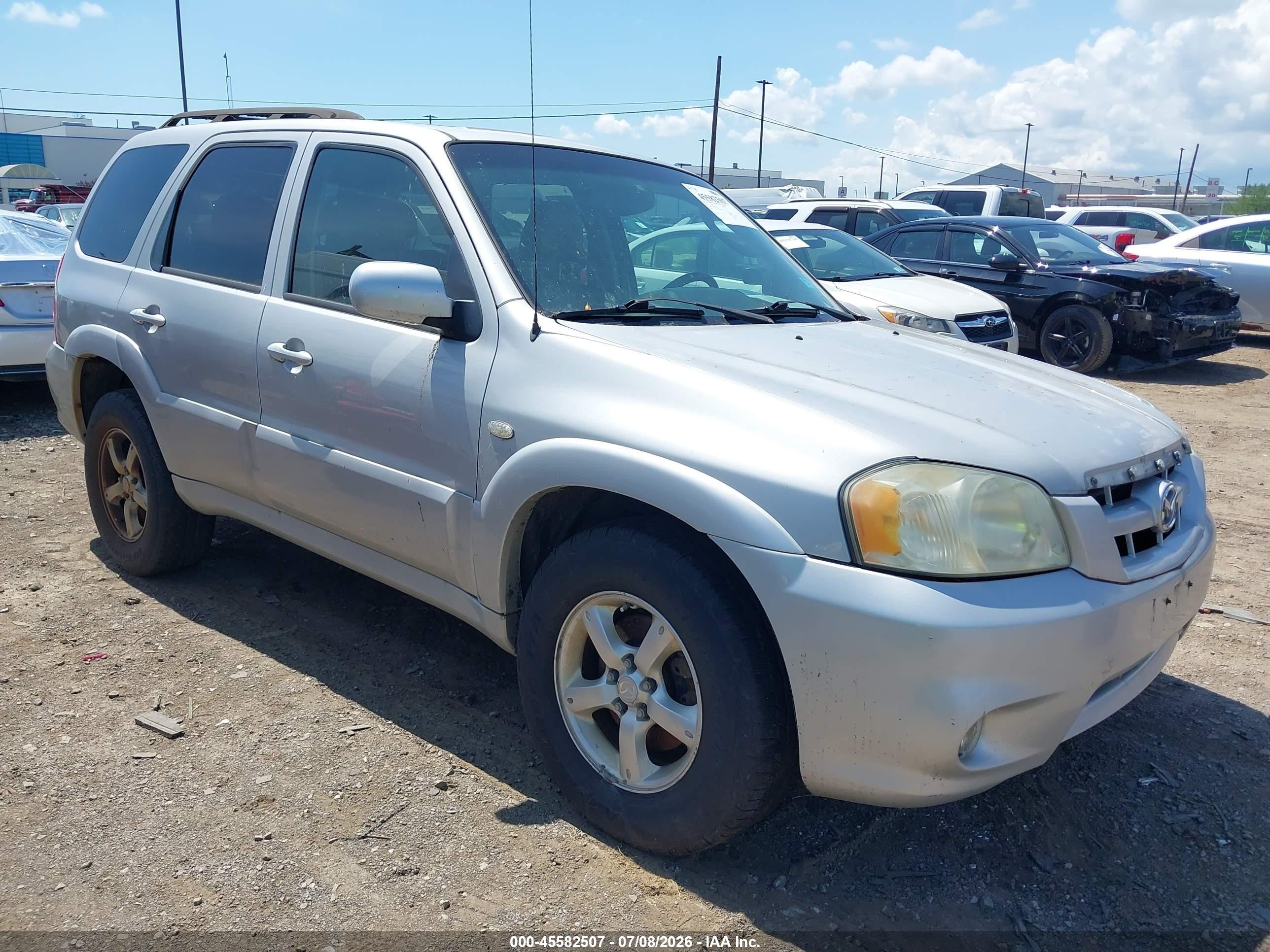 2005 Mazda Tribute S Silver vin: 4F2YZ96135KM27066