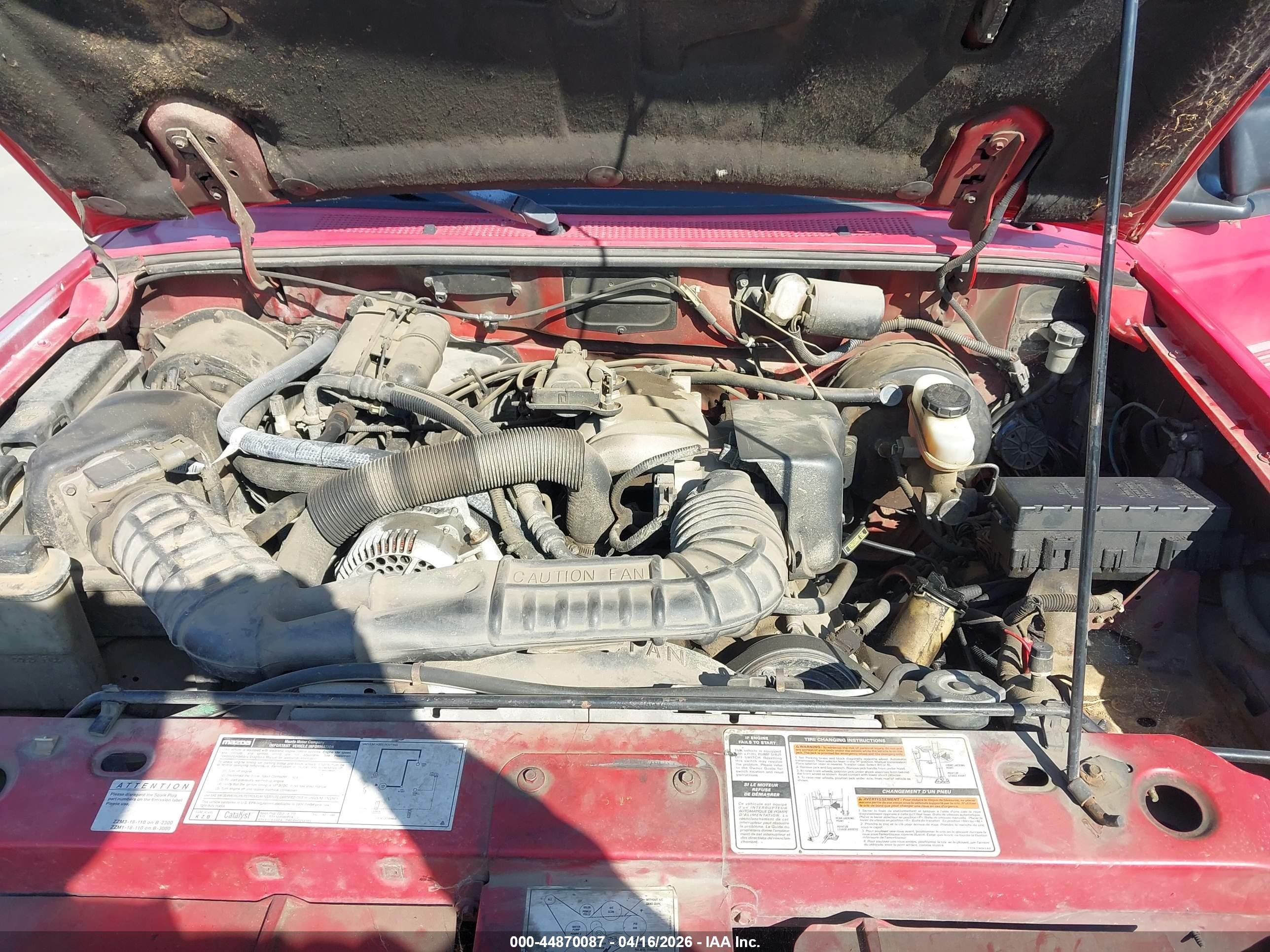 1994 Mazda B3000   Red vin: 4F4CR12U8RTM10380