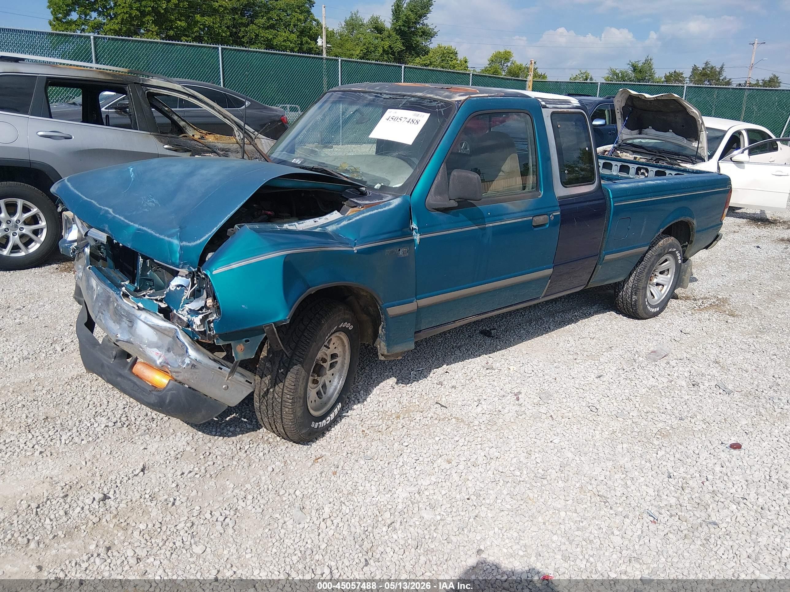 1996 Mazda B3000 Cab Plus Green vin: 4F4CR16UXTTM08163