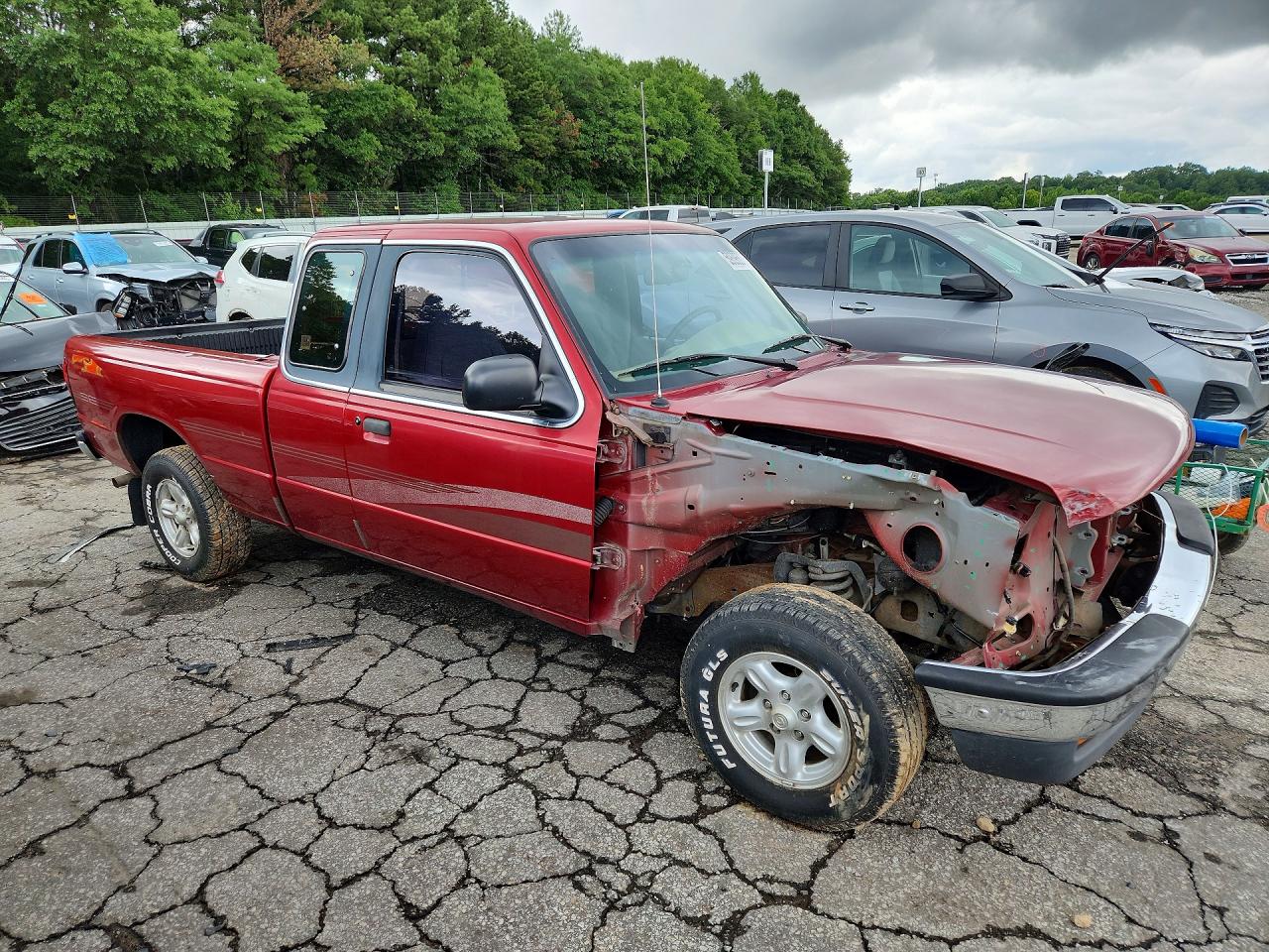 1997 Mazda B4000 Cab Plus Red vin: 4F4CR16X5VTM26910