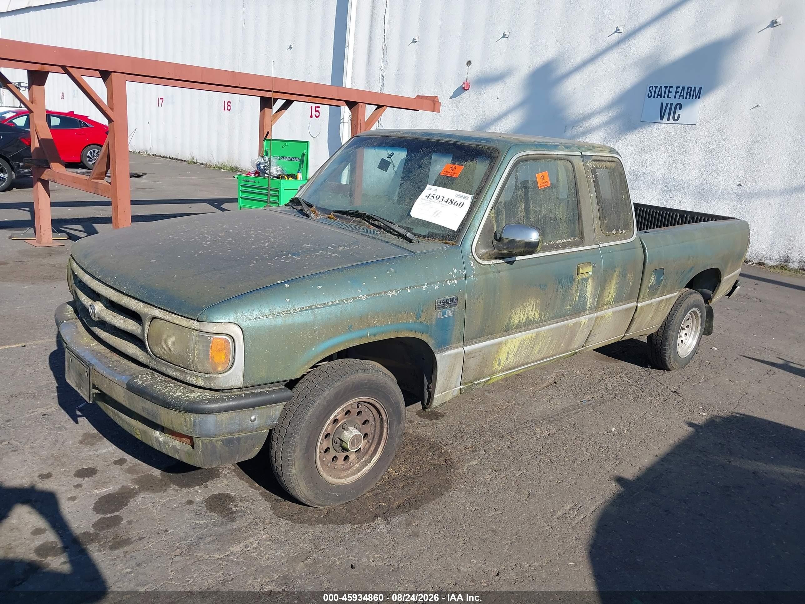 1994 Mazda B4000 Cab Plus Green vin: 4F4CR16X6RTM19826