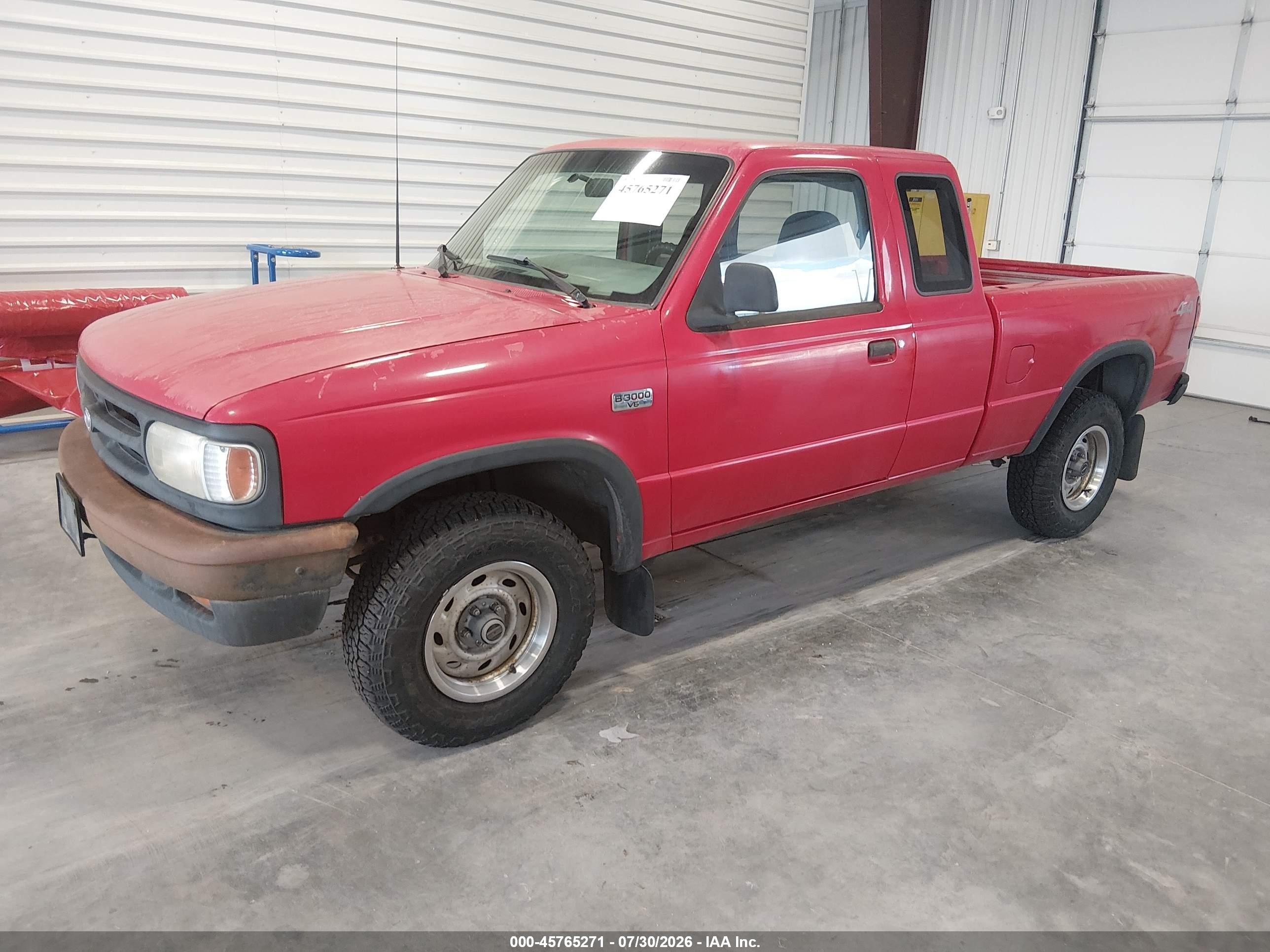 1994 Mazda B3000 Cab Plus Red vin: 4F4CR17U8RTN07782