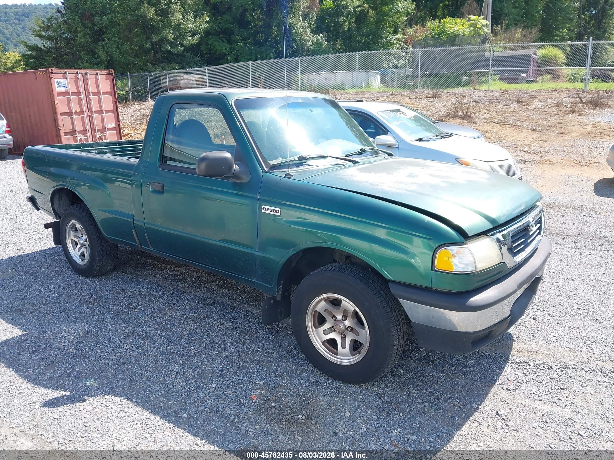1999 Mazda B2500 Se/sx/tl Green vin: 4F4YR12C3XTM40722