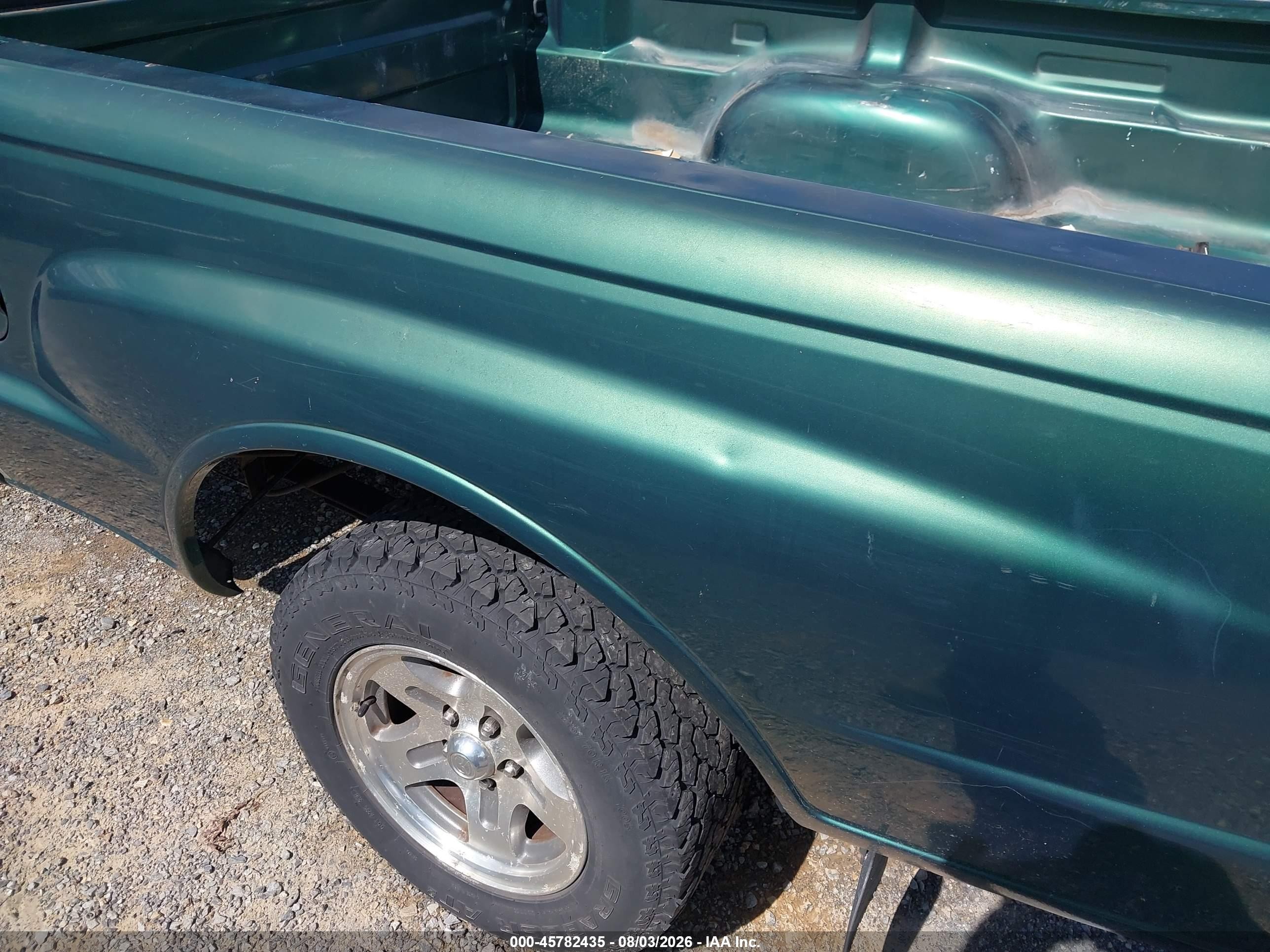 1999 Mazda B2500 Se/sx/tl Green vin: 4F4YR12C3XTM40722