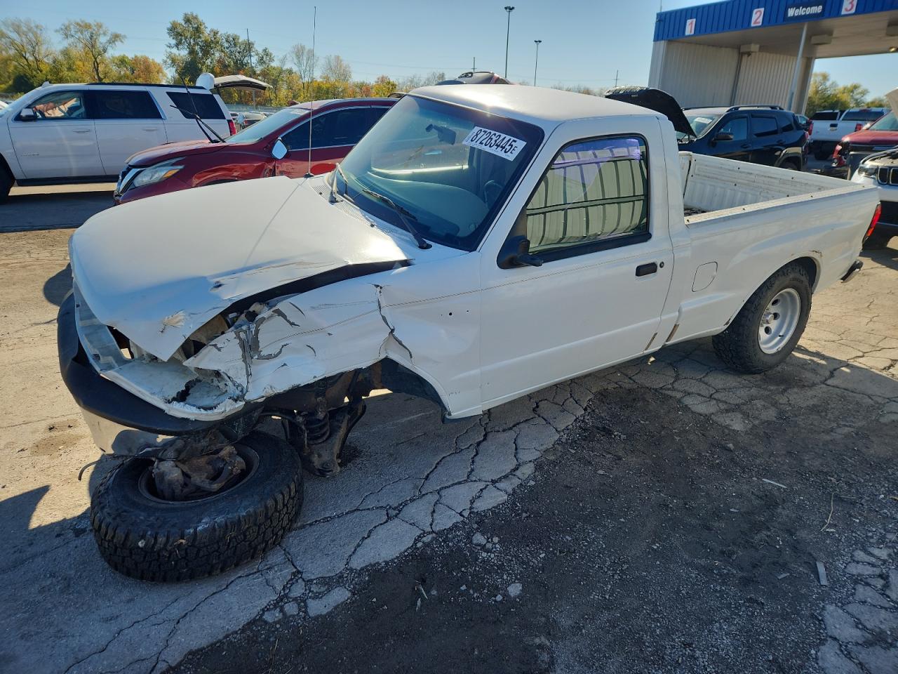 1999 Mazda B2500 White vin: 4F4YR12C4XTM23413