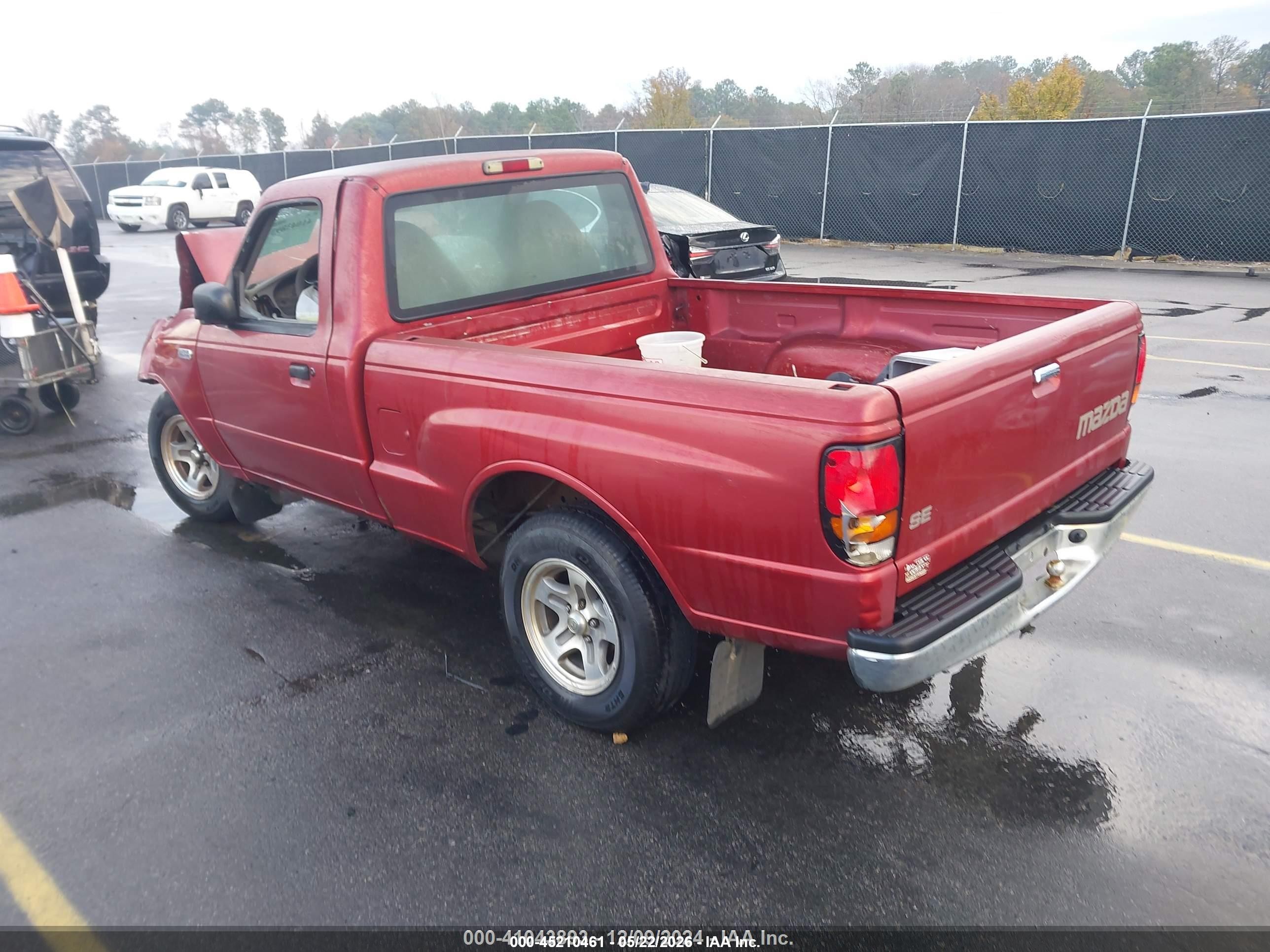 1999 Mazda B2500 Se/sx/tl Burgundy vin: 4F4YR12C4XTM23458