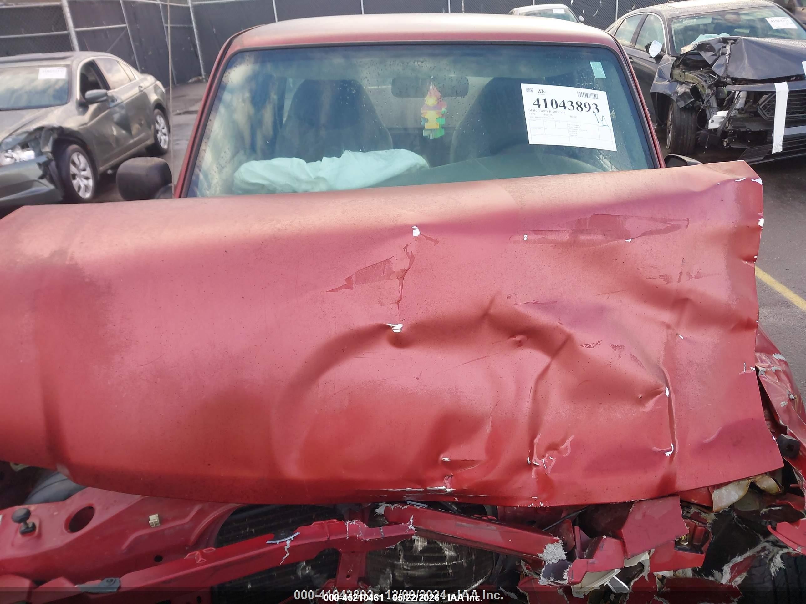 1999 Mazda B2500 Se/sx/tl Burgundy vin: 4F4YR12C4XTM23458