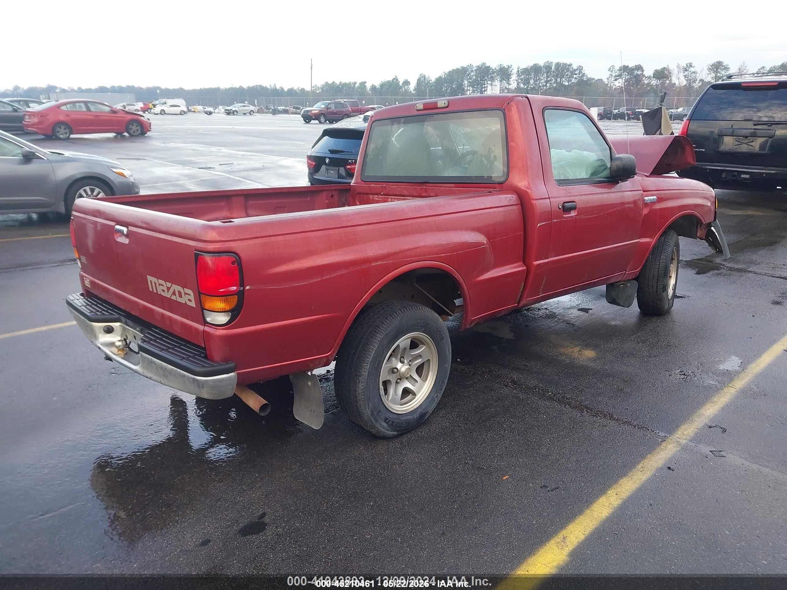 1999 Mazda B2500 Se/sx/tl Burgundy vin: 4F4YR12C4XTM23458