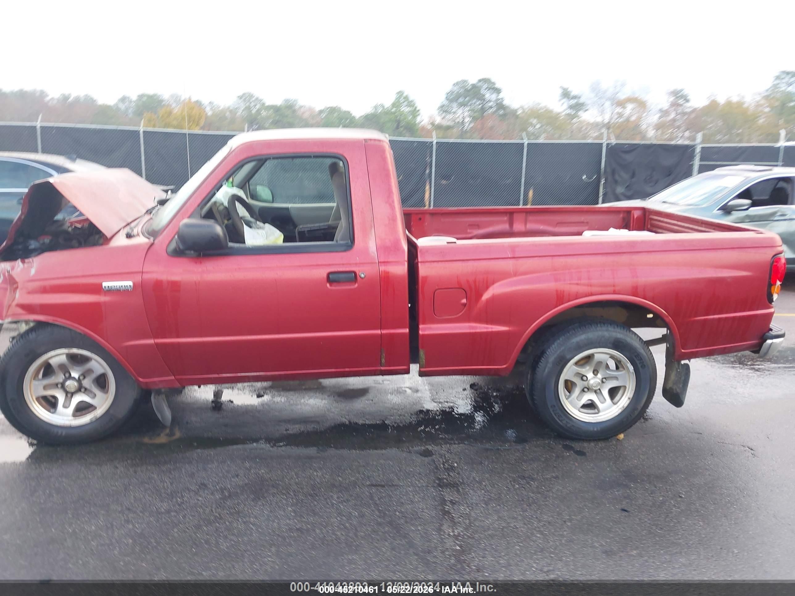 1999 Mazda B2500 Se/sx/tl Burgundy vin: 4F4YR12C4XTM23458