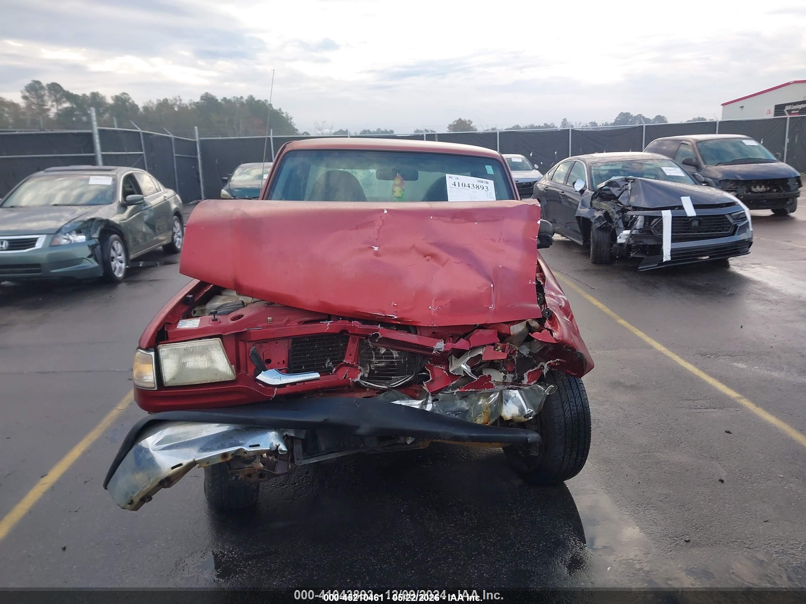 1999 Mazda B2500 Se/sx/tl Burgundy vin: 4F4YR12C4XTM23458