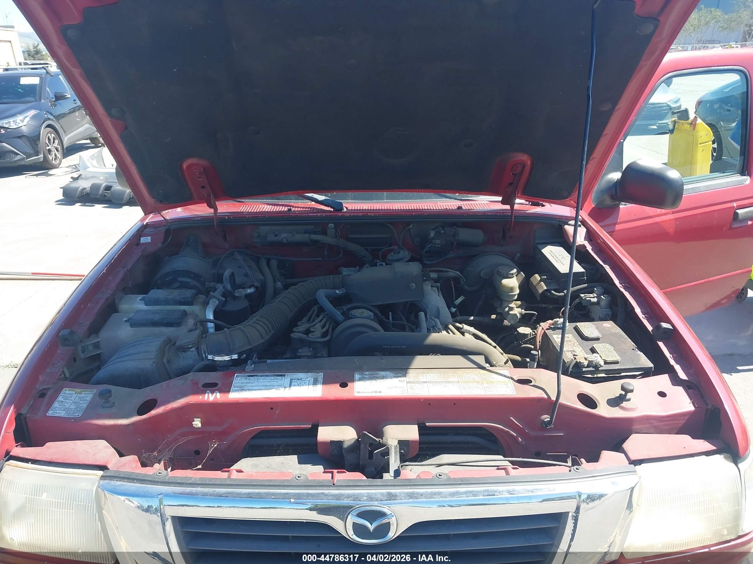 1999 Mazda B2500 Se/sx/tl Red vin: 4F4YR12C5XTM10797