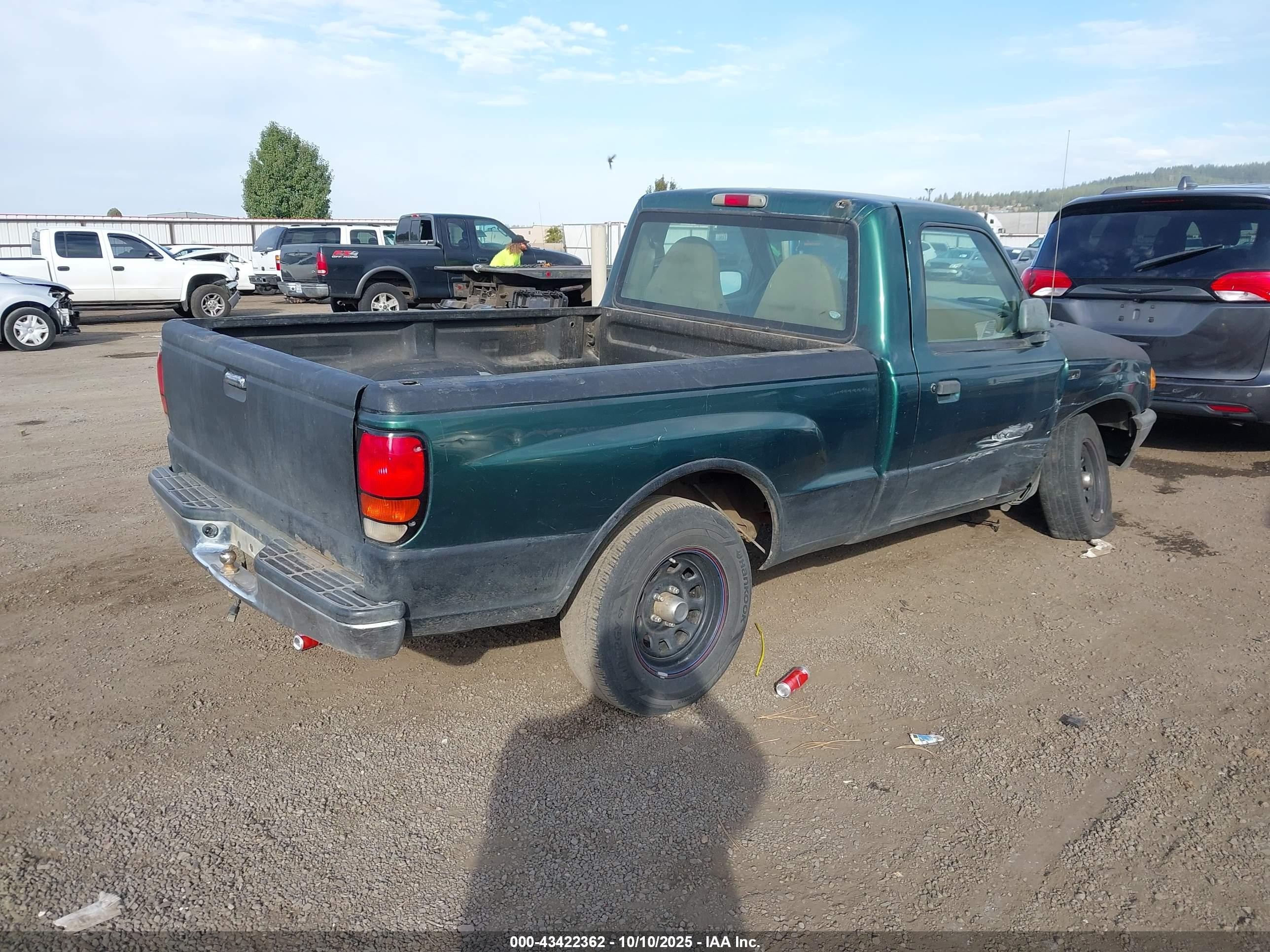 1999 Mazda B2500 Se/sx/tl Green vin: 4F4YR12C6XTM47017