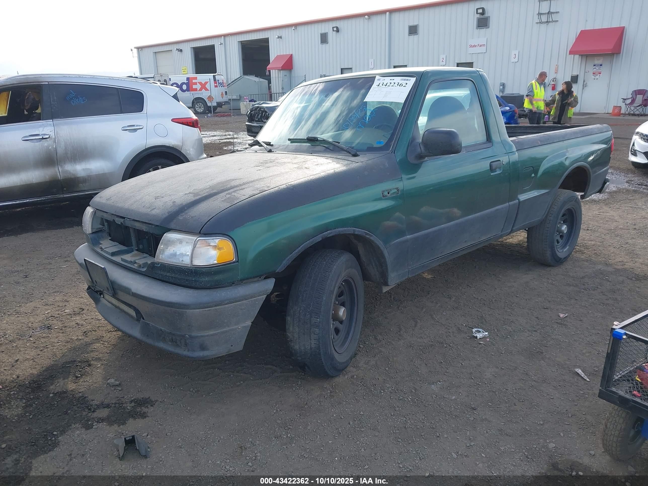 1999 Mazda B2500 Se/sx/tl Green vin: 4F4YR12C6XTM47017