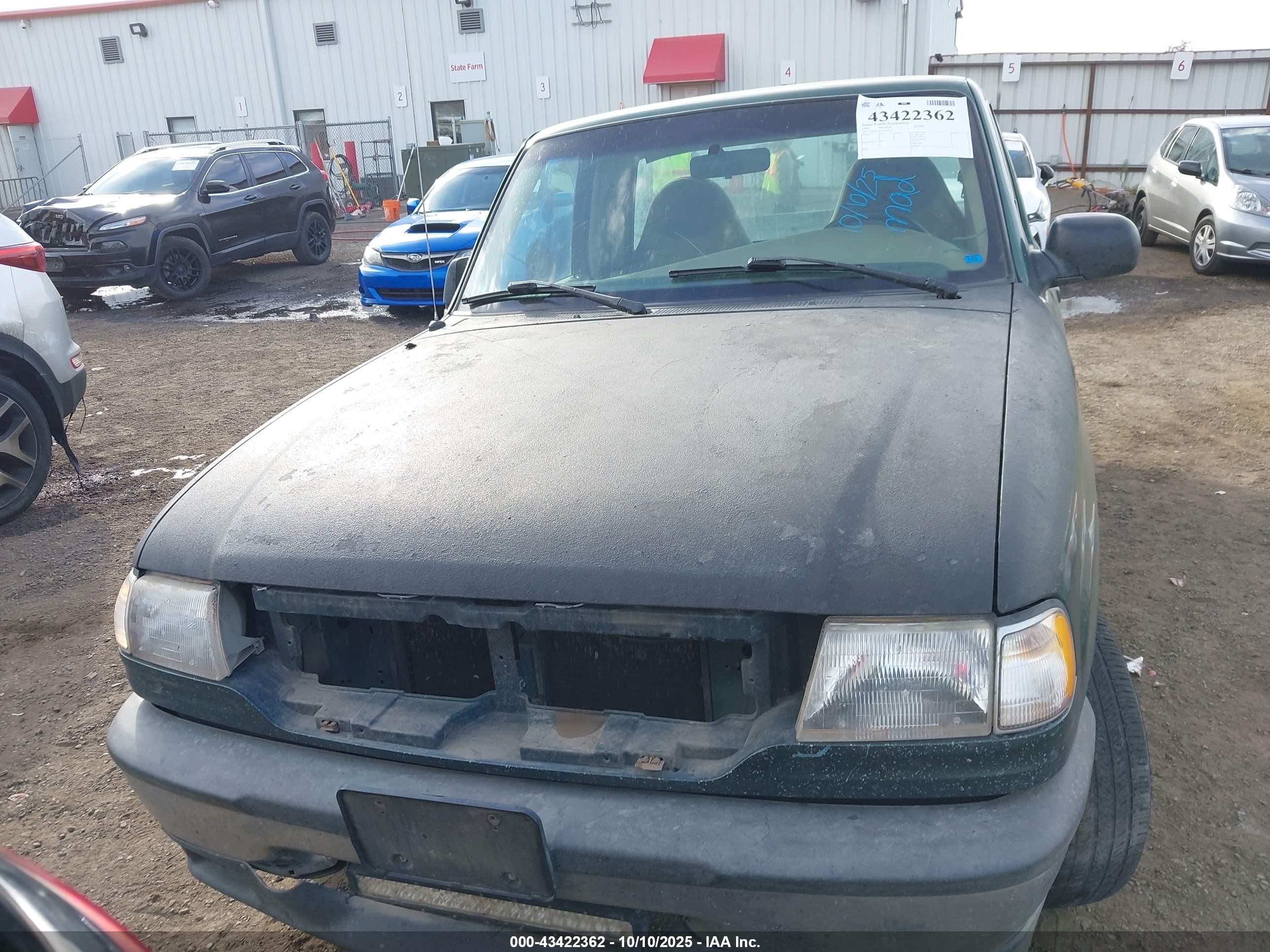 1999 Mazda B2500 Se/sx/tl Green vin: 4F4YR12C6XTM47017