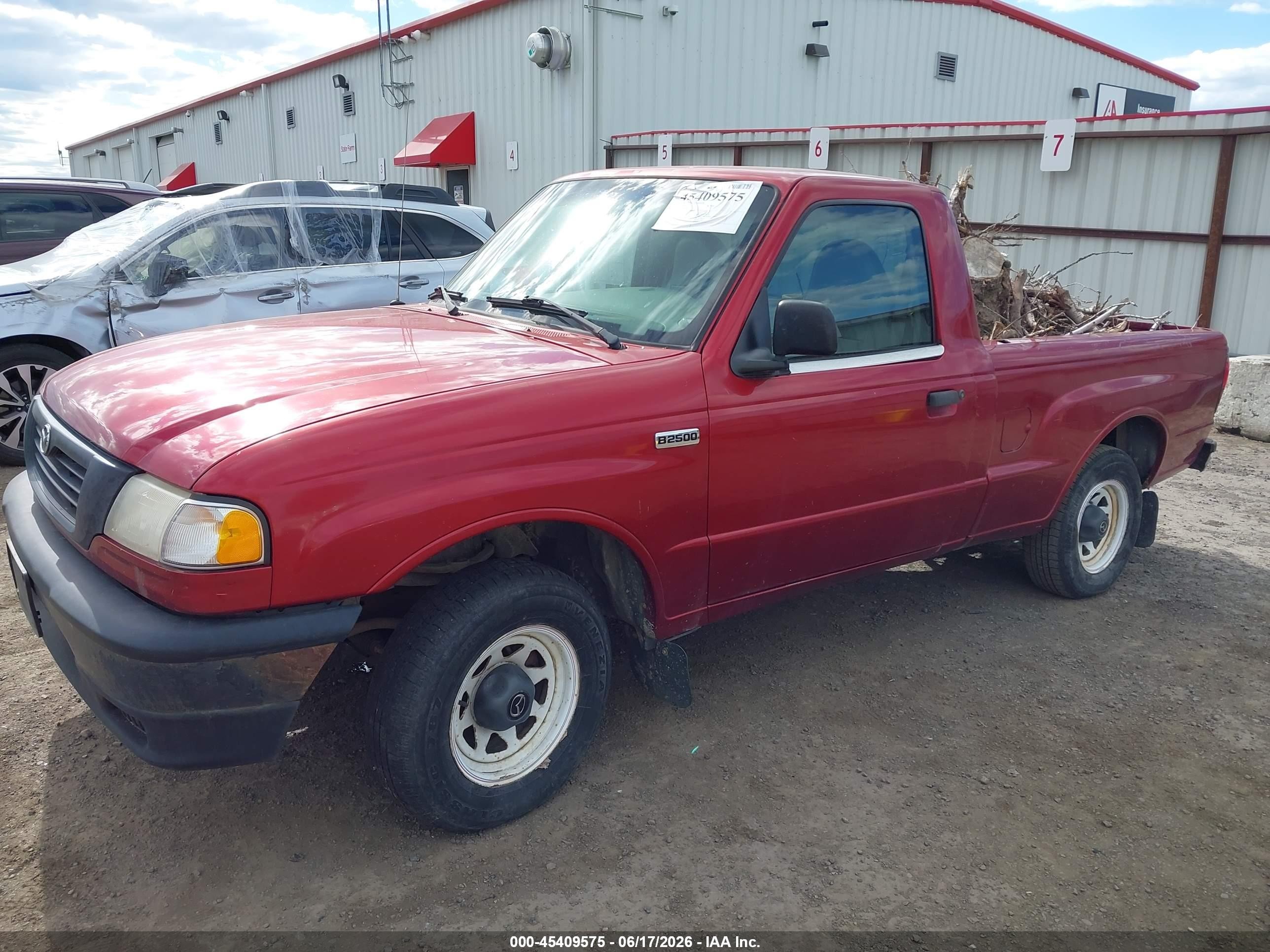 1999 Mazda B2500 Se/sx/tl Burgundy vin: 4F4YR12C8XTM48170