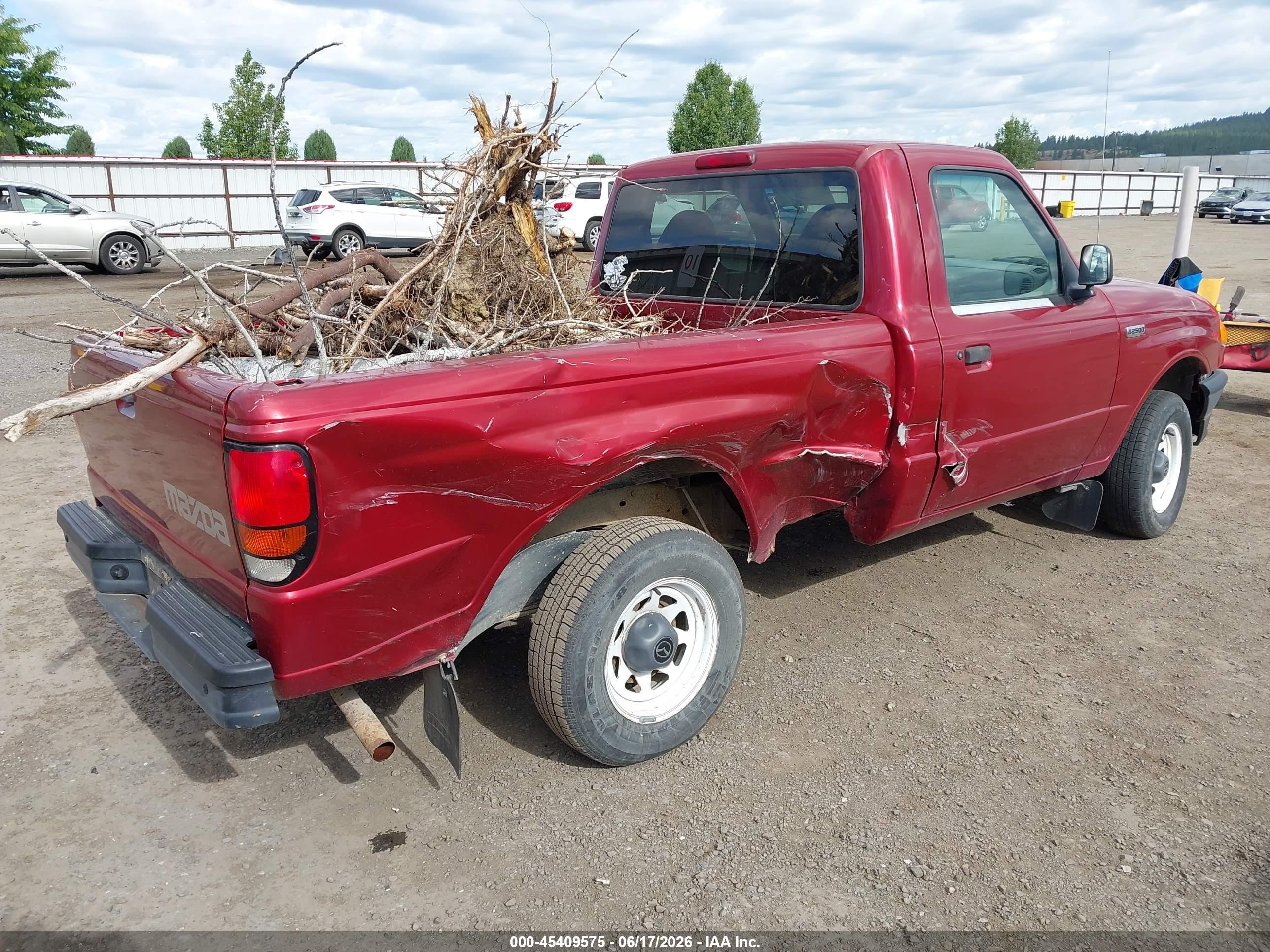 1999 Mazda B2500 Se/sx/tl Burgundy vin: 4F4YR12C8XTM48170