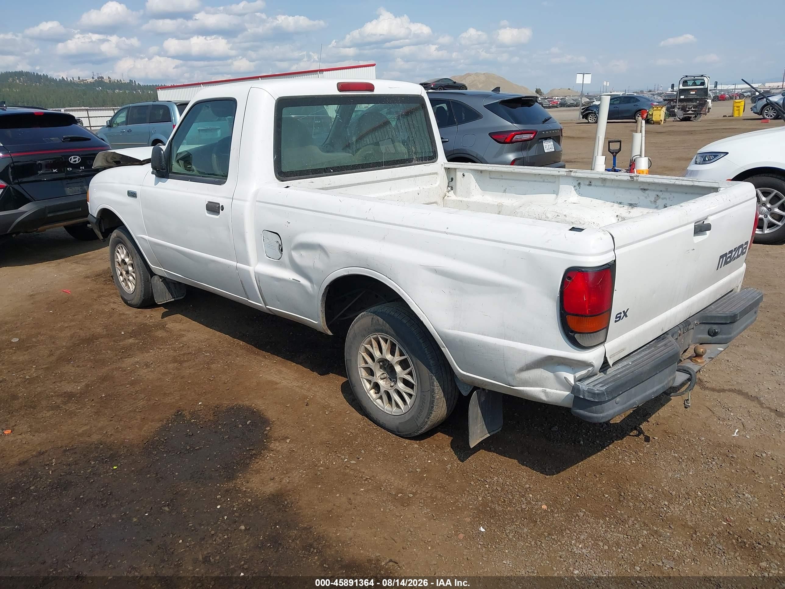 1999 Mazda B2500   White vin: 4F4YR12CXXTM26221