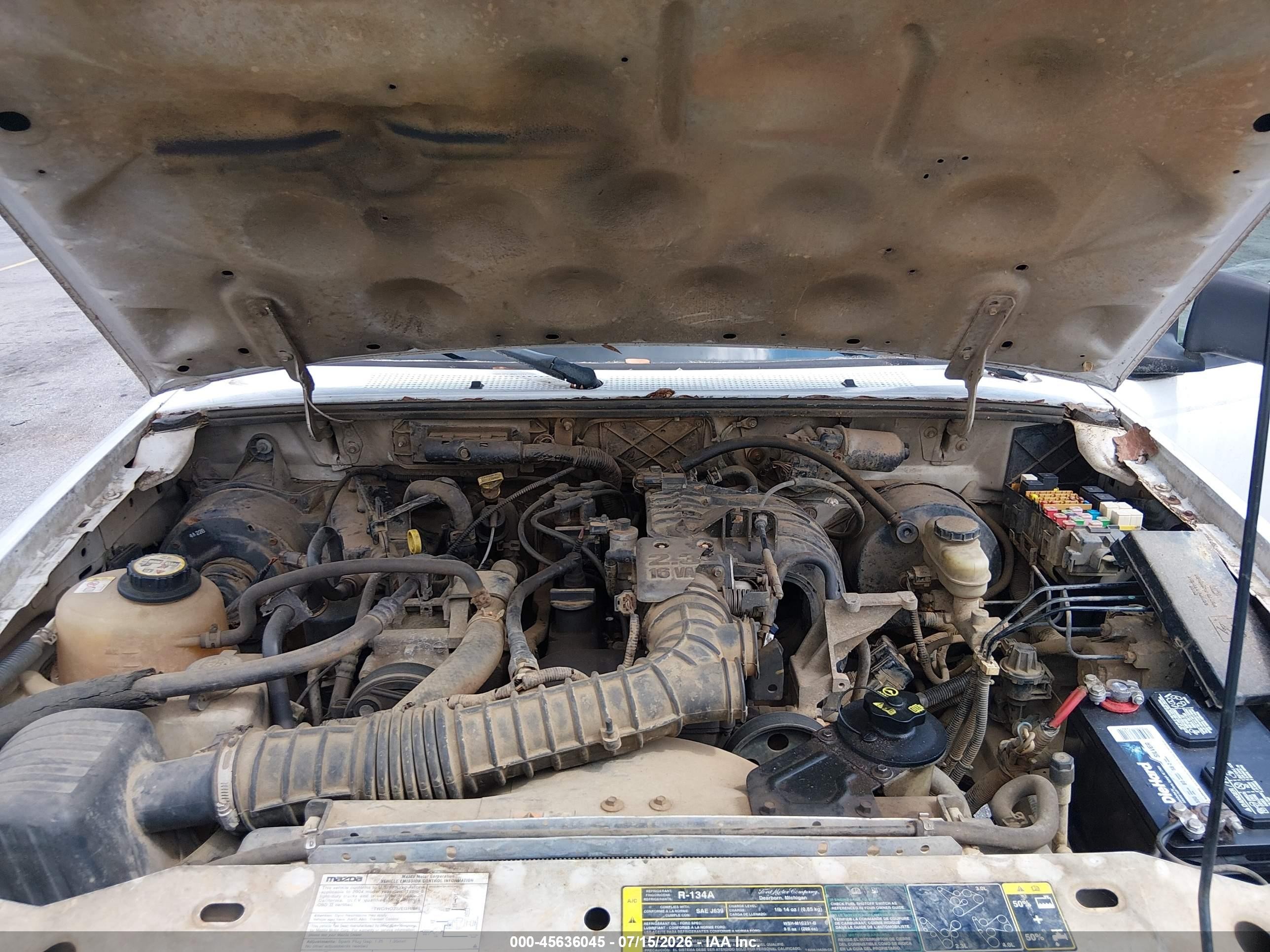 2004 Mazda B2300   White vin: 4F4YR12D04TM11215