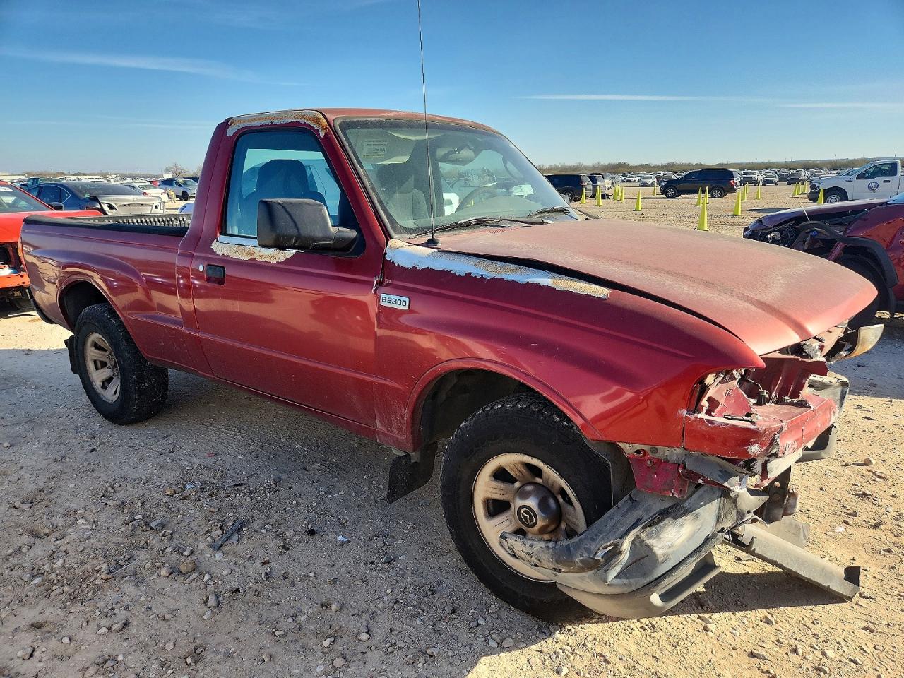 2008 Mazda B2300 Red vin: 4F4YR12D08PM03064