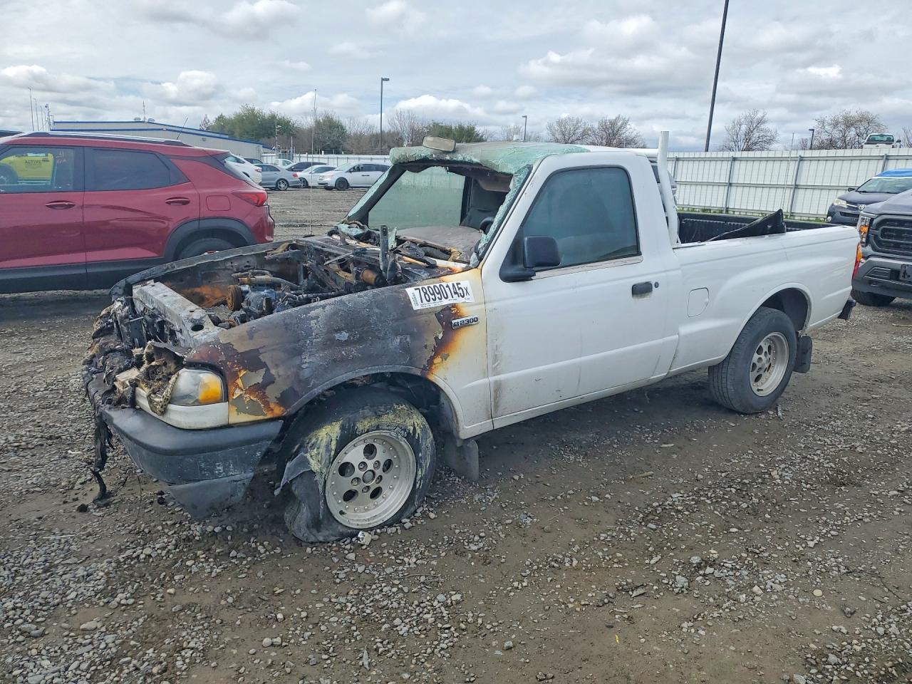 2001 Mazda B2300 White vin: 4F4YR12D41TM21208