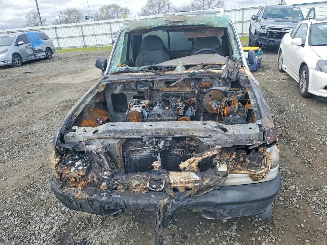 2001 Mazda B2300 White vin: 4F4YR12D41TM21208