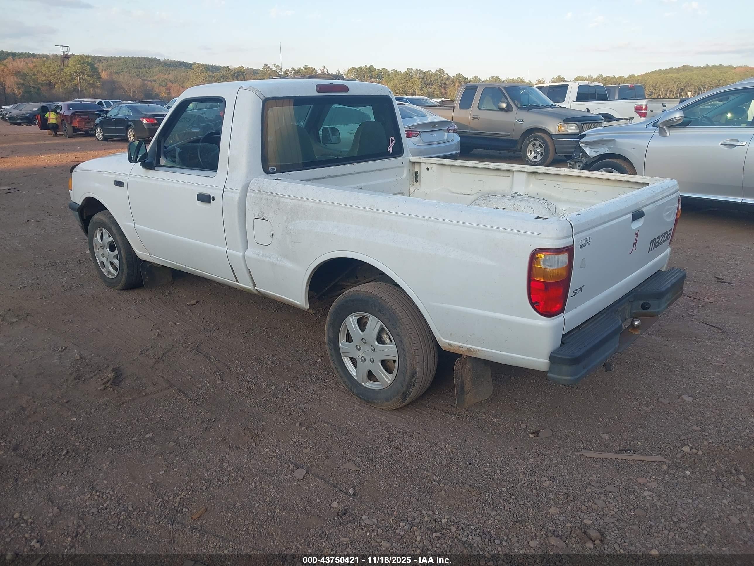 2001 Mazda B2300 Se/sx White vin: 4F4YR12D51TM21170
