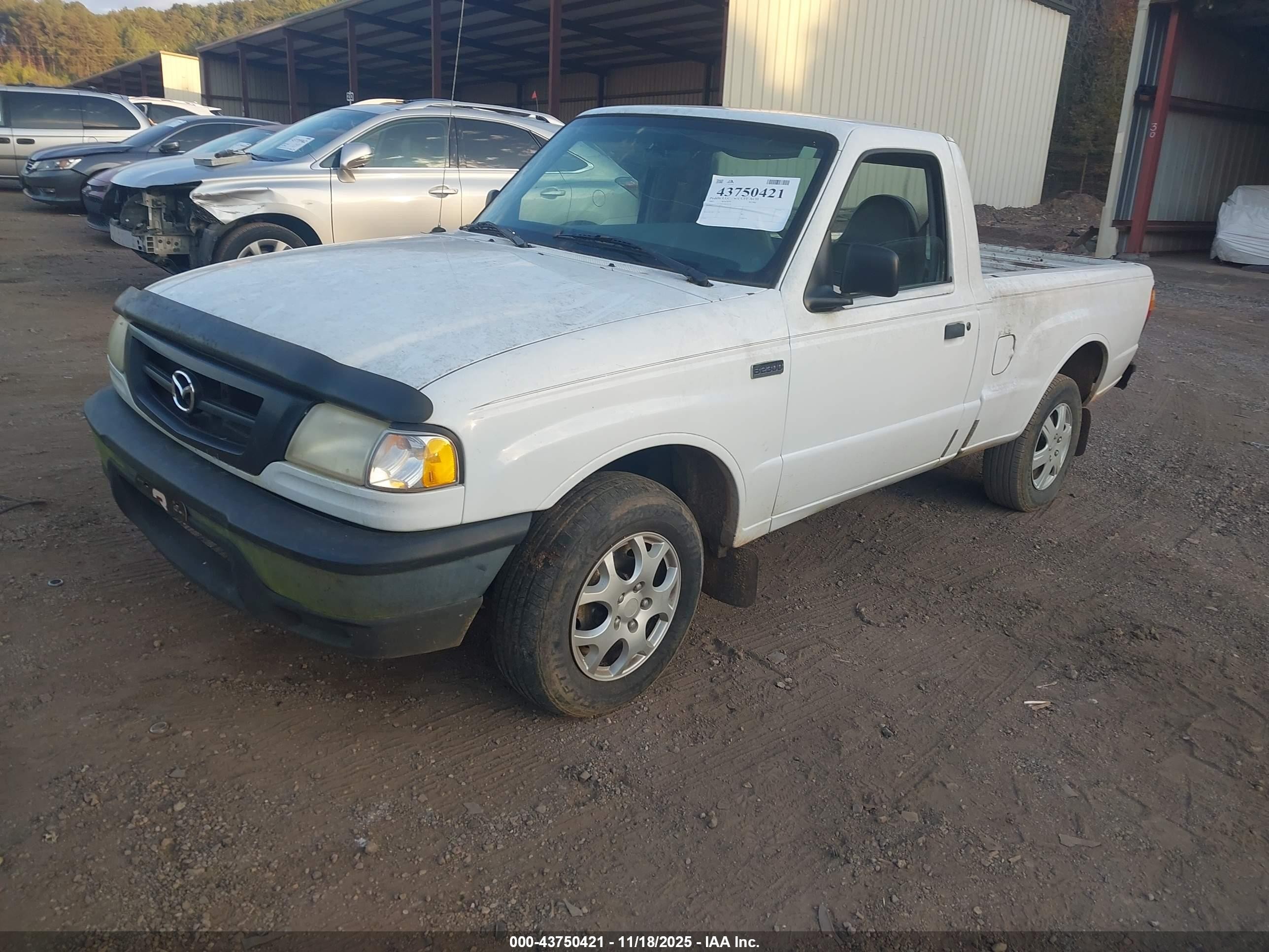 2001 Mazda B2300 Se/sx White vin: 4F4YR12D51TM21170