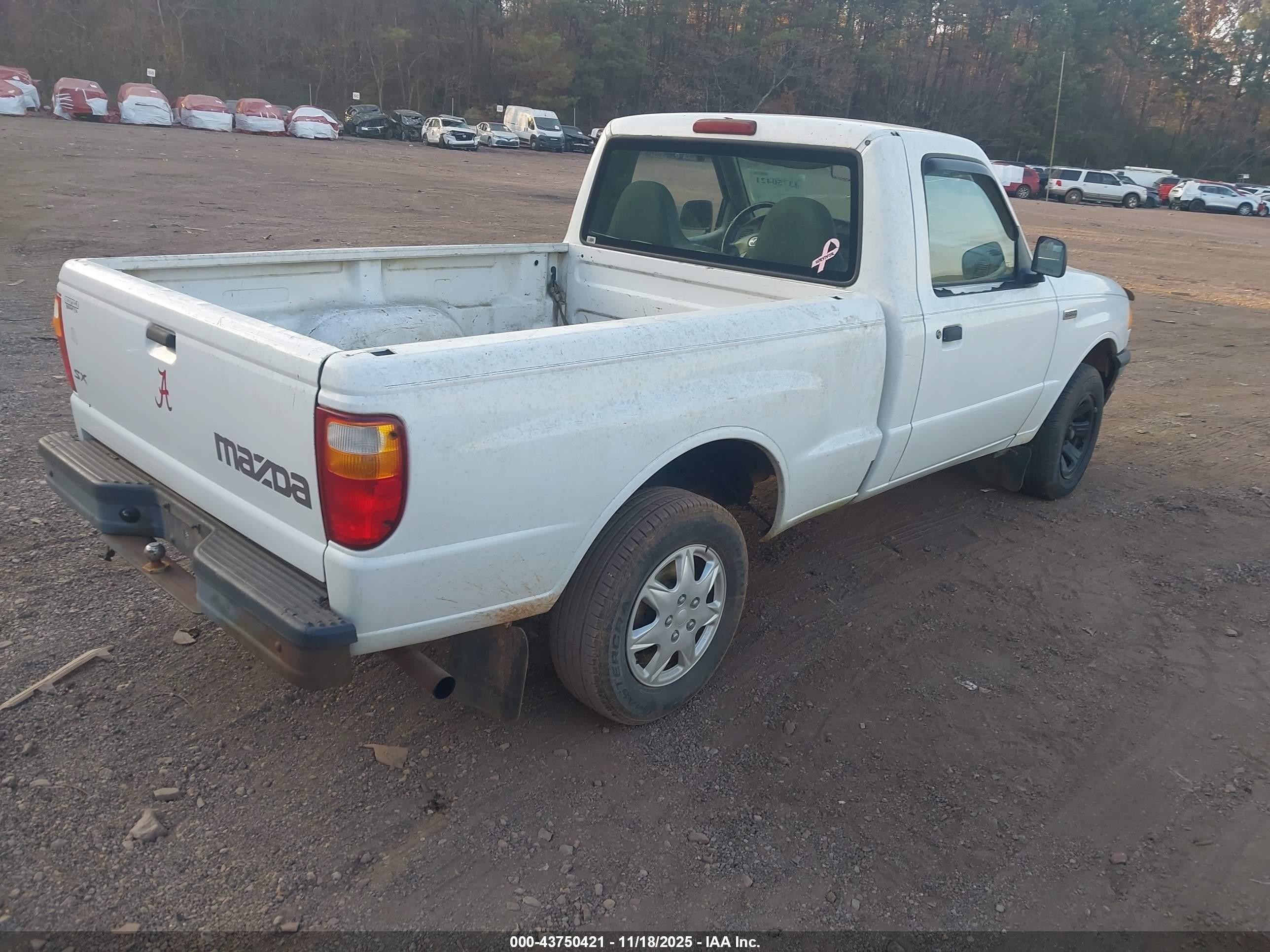 2001 Mazda B2300 Se/sx White vin: 4F4YR12D51TM21170