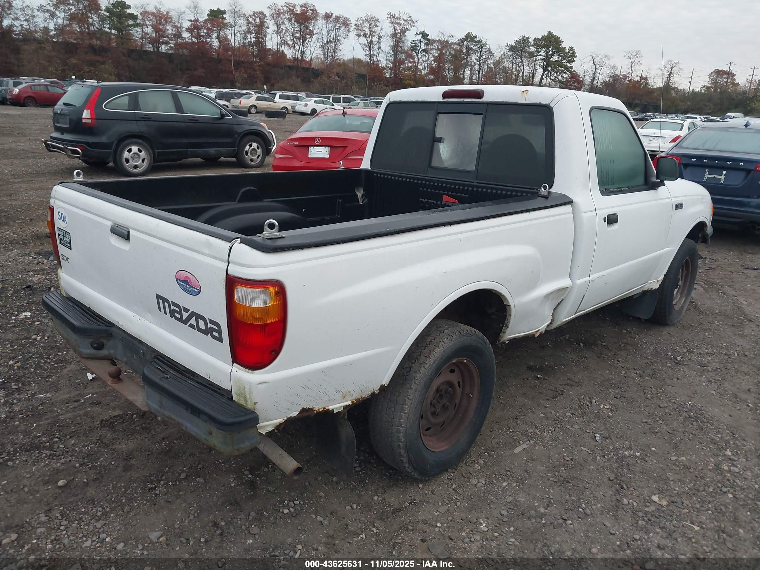 2001 Mazda B2300 Se/sx White vin: 4F4YR12D51TM24005