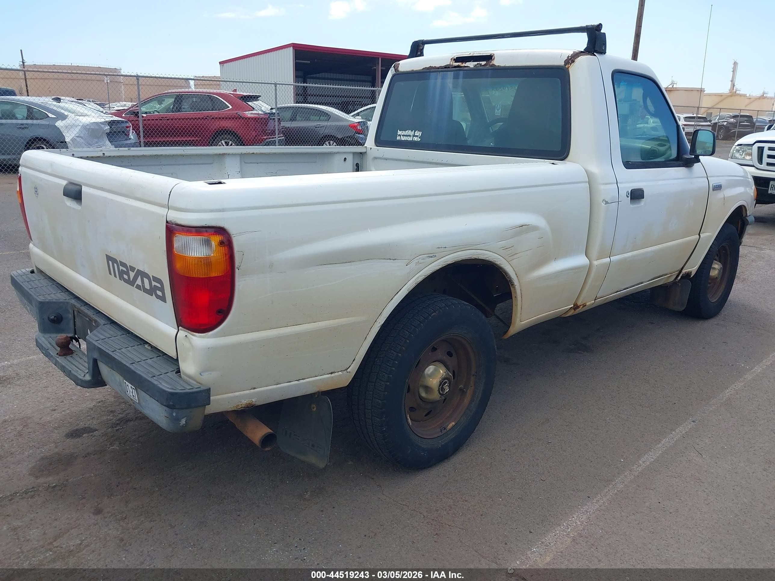 2004 Mazda B2300   White vin: 4F4YR12D54TM07547