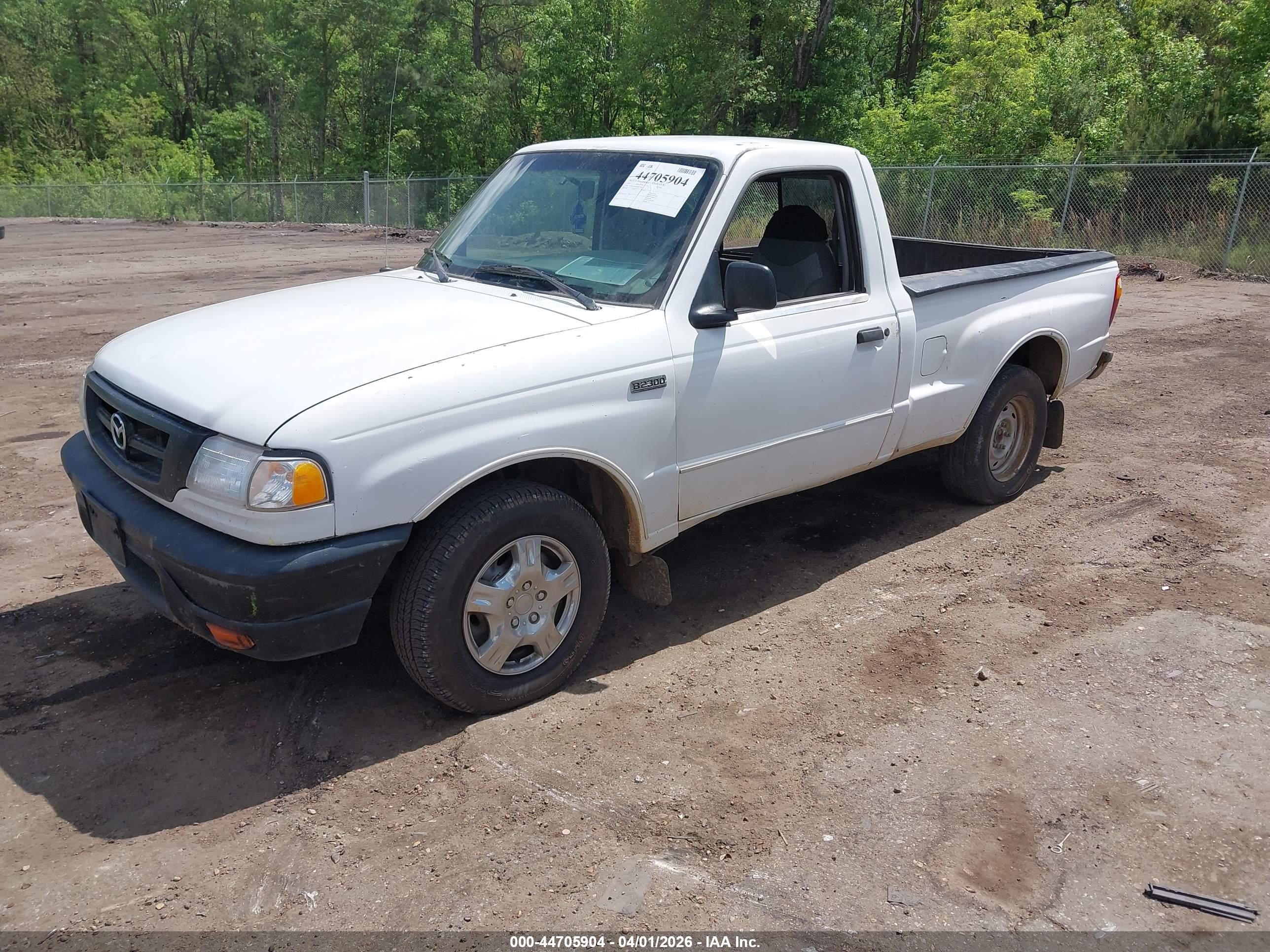 2001 Mazda B2300 Se/sx White vin: 4F4YR12D71TM25589