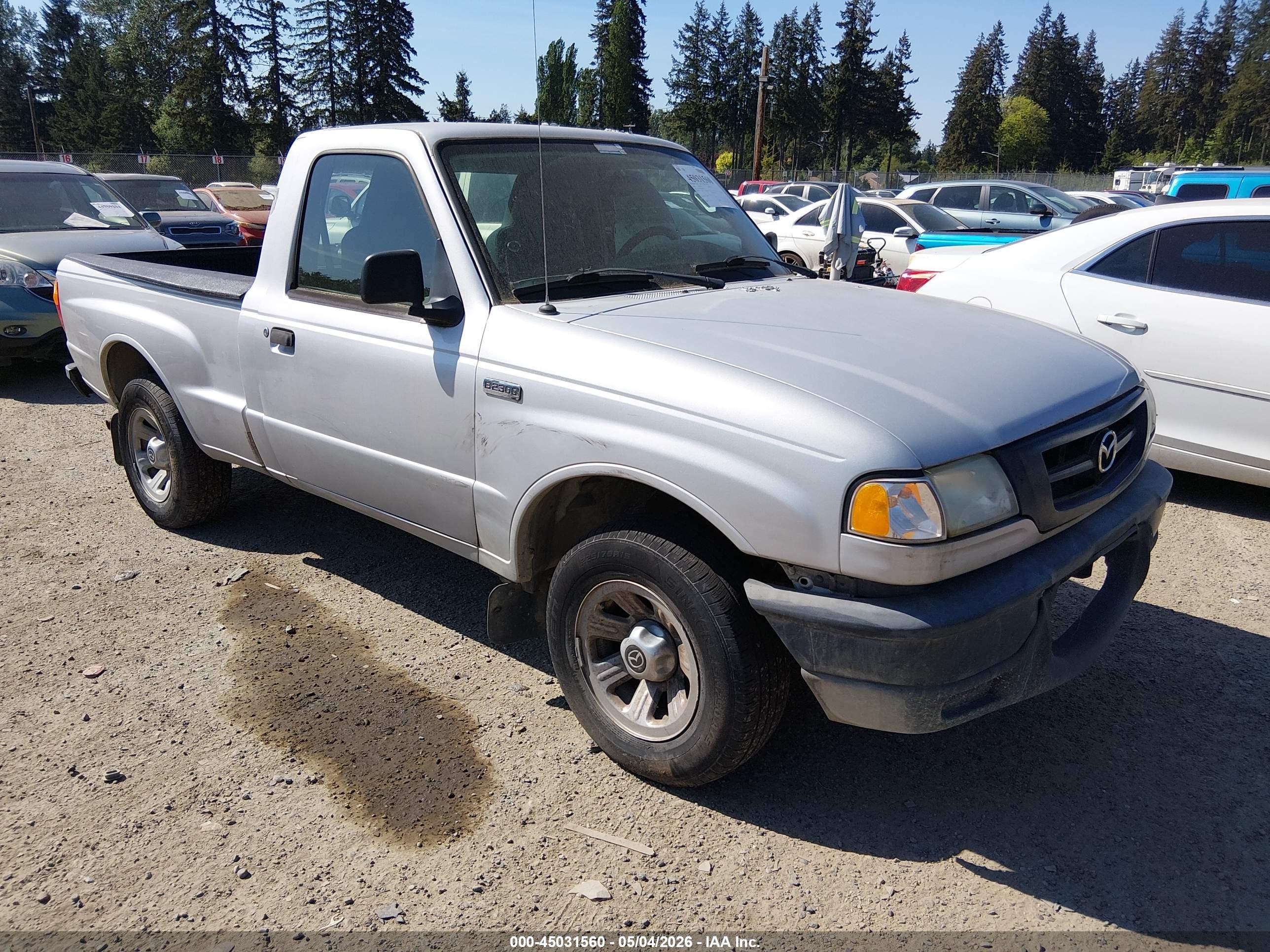 2004 Mazda B2300   Серебряный vin: 4F4YR12D84TM09874