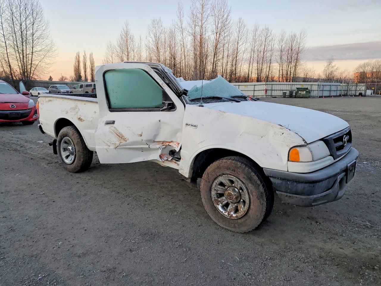 2008 Mazda B2300 White vin: 4F4YR12DX8PM02245