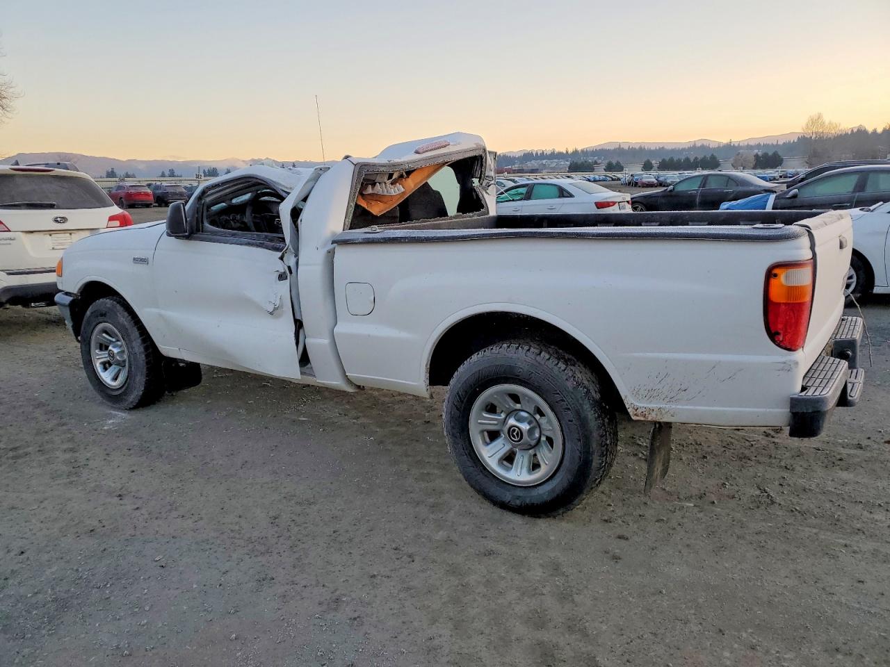 2008 Mazda B2300 White vin: 4F4YR12DX8PM02245