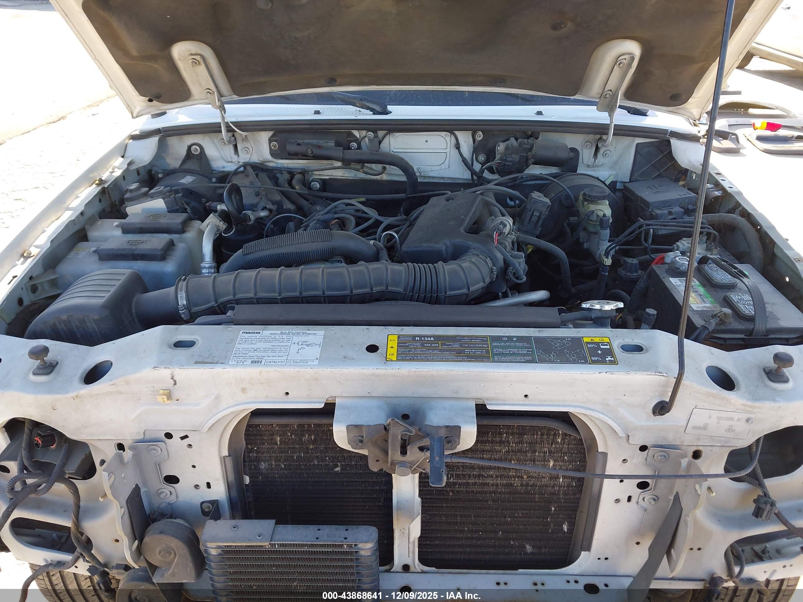 2006 Mazda B3000 Ds White vin: 4F4YR12U46PM00536