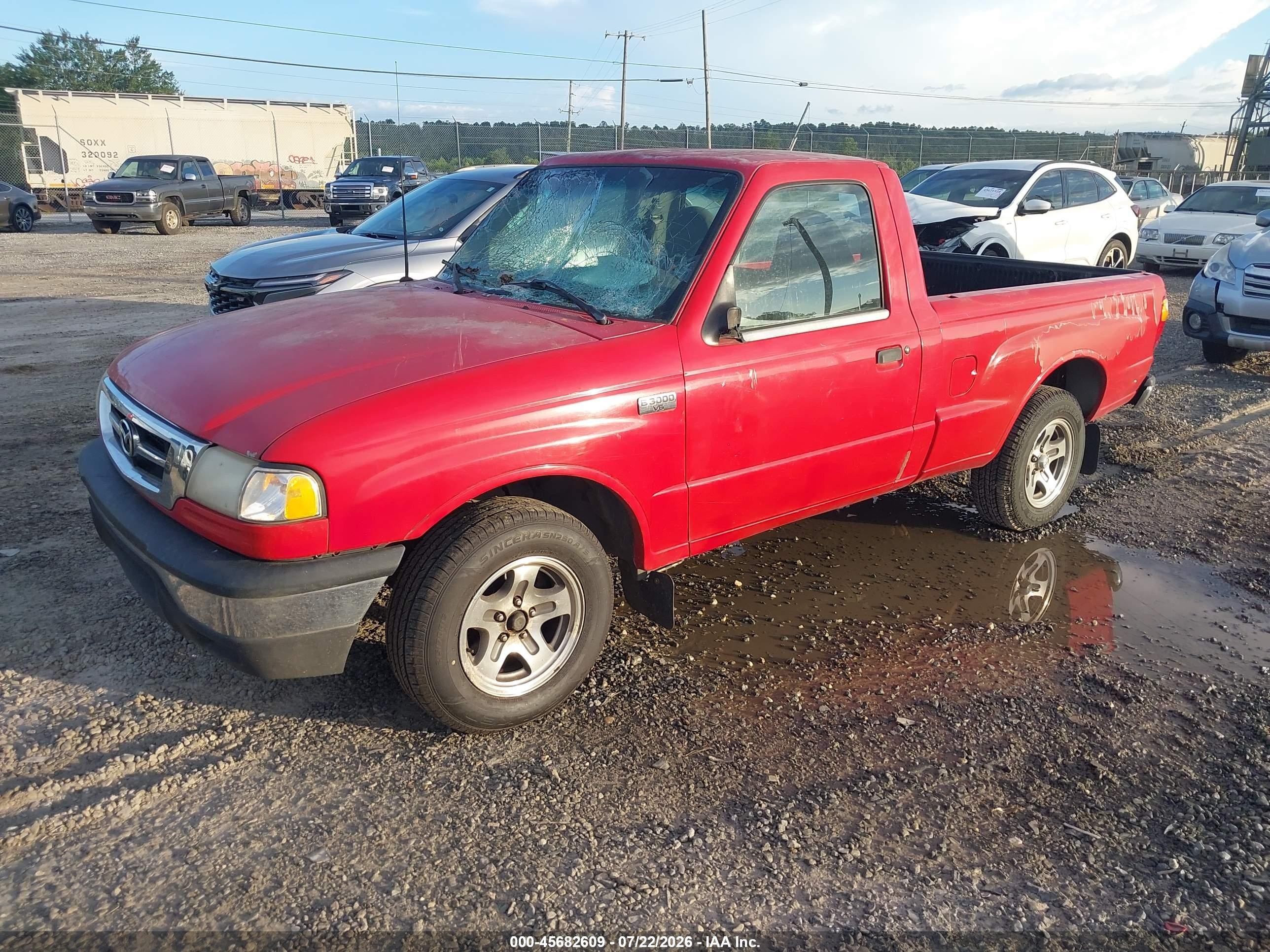 2001 Mazda B3000 Ds/se Red vin: 4F4YR12UX1TM17308
