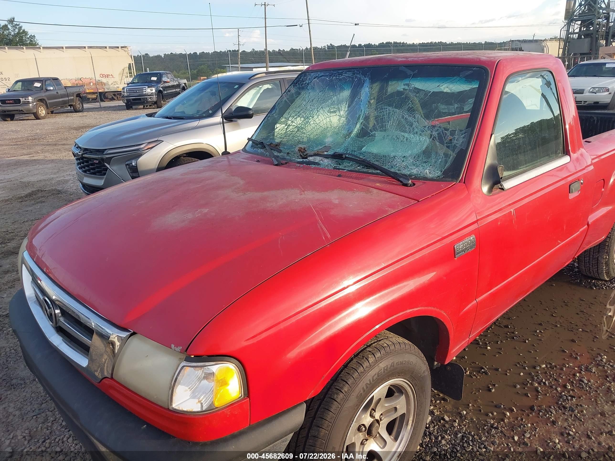 2001 Mazda B3000 Ds/se Red vin: 4F4YR12UX1TM17308