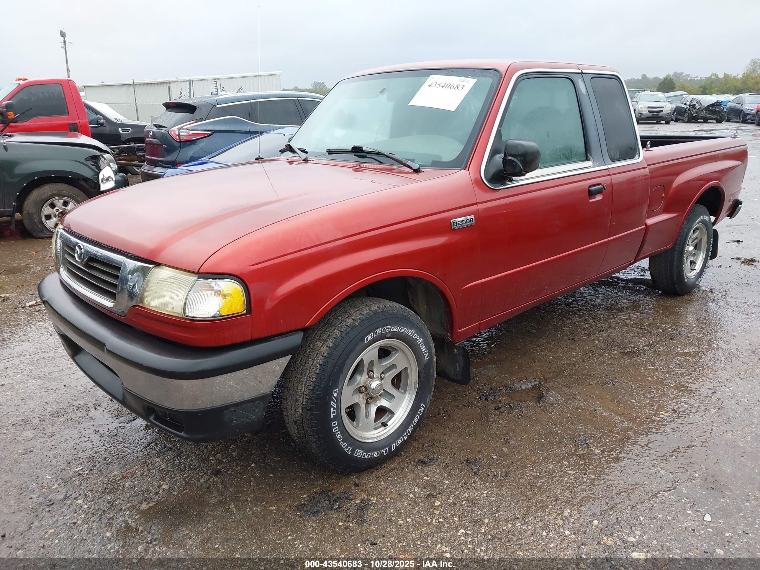1999 Mazda B2500 Se Maroon vin: 4F4YR16C0XTM47542