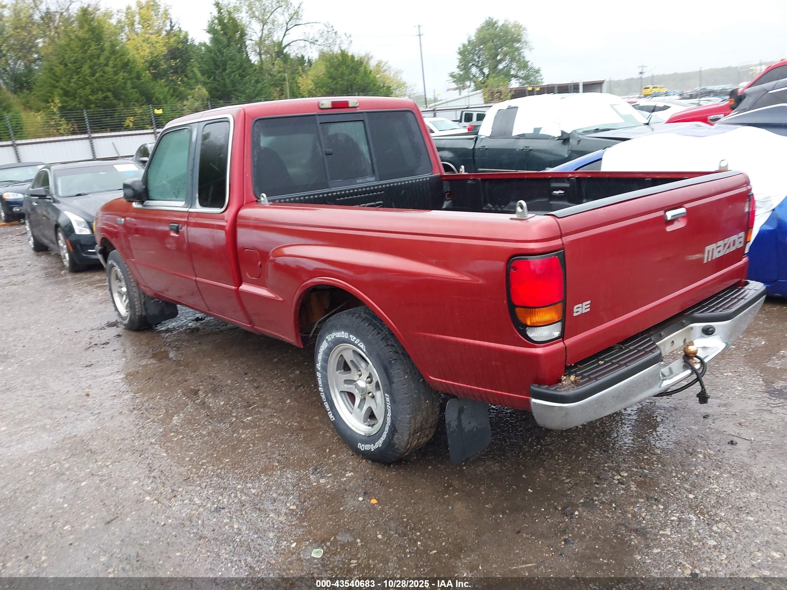 1999 Mazda B2500 Se Maroon vin: 4F4YR16C0XTM47542