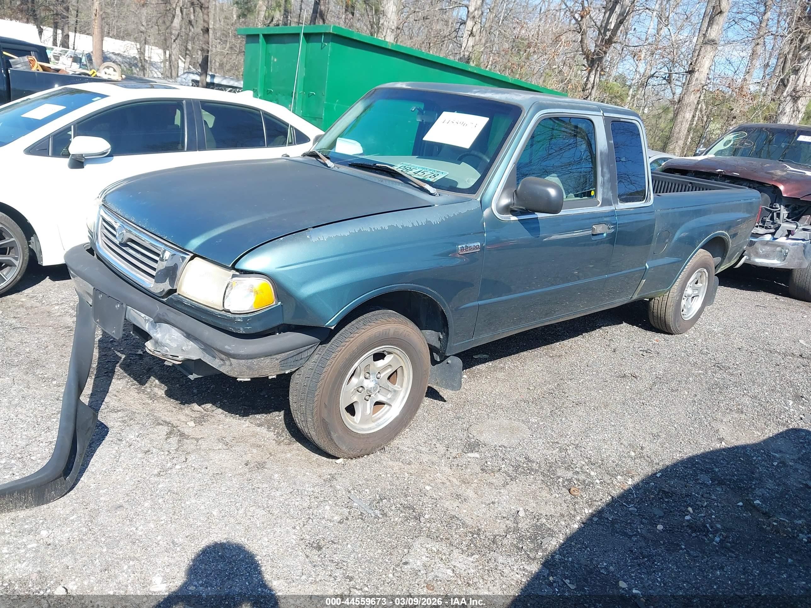 1999 Mazda B2500 Se Green vin: 4F4YR16C1XTM07258