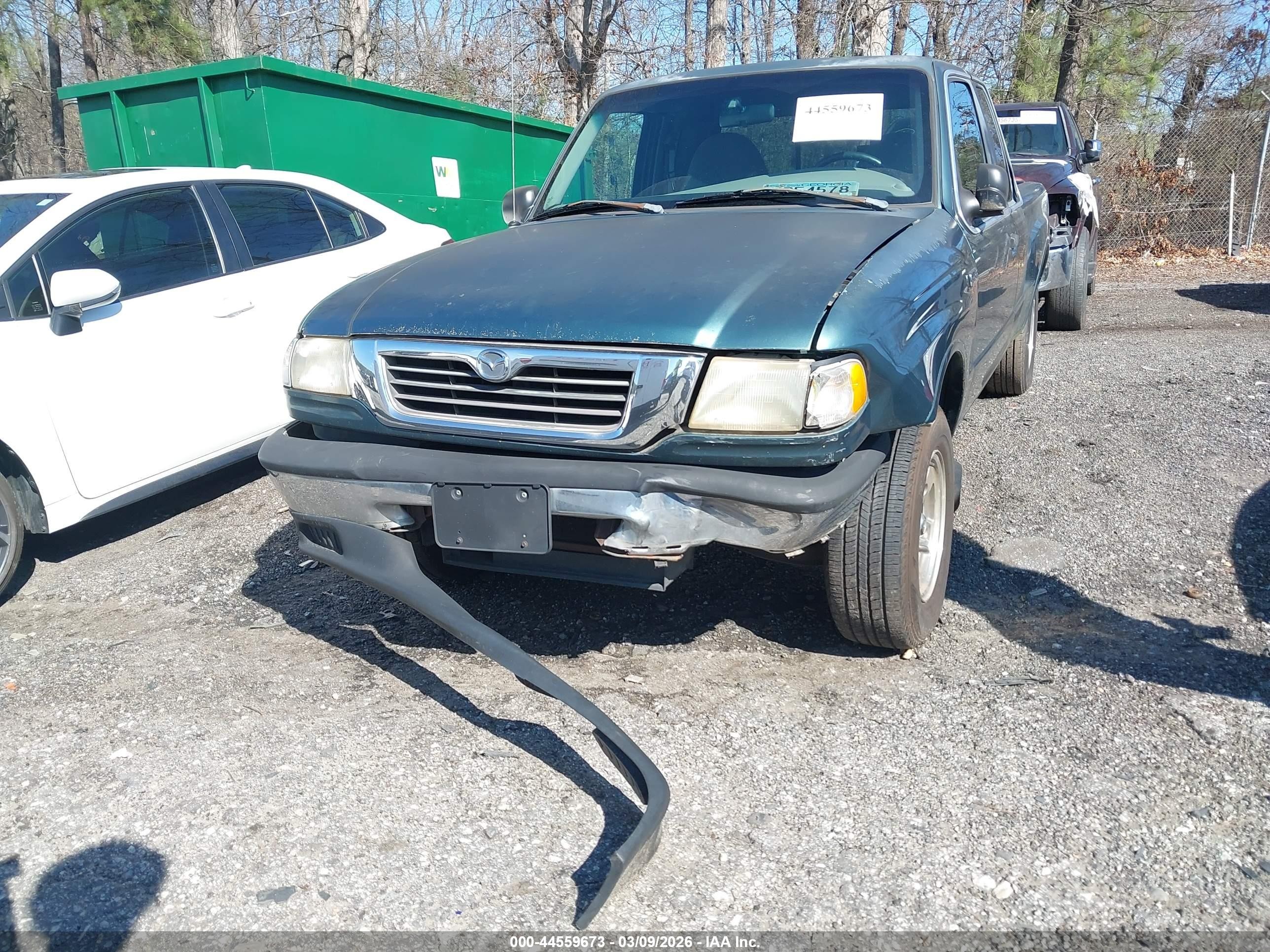 1999 Mazda B2500 Se Green vin: 4F4YR16C1XTM07258