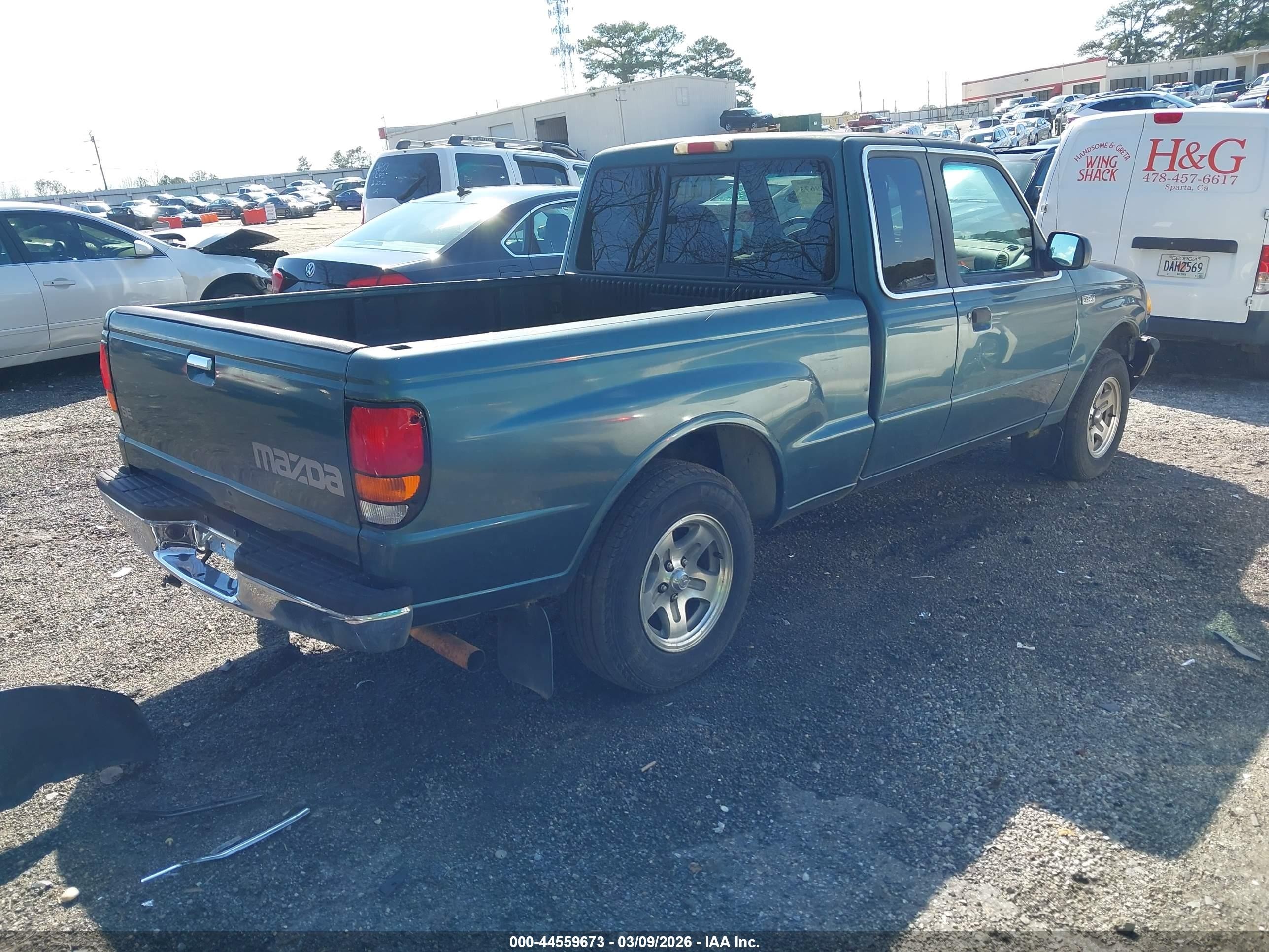 1999 Mazda B2500 Se Green vin: 4F4YR16C1XTM07258
