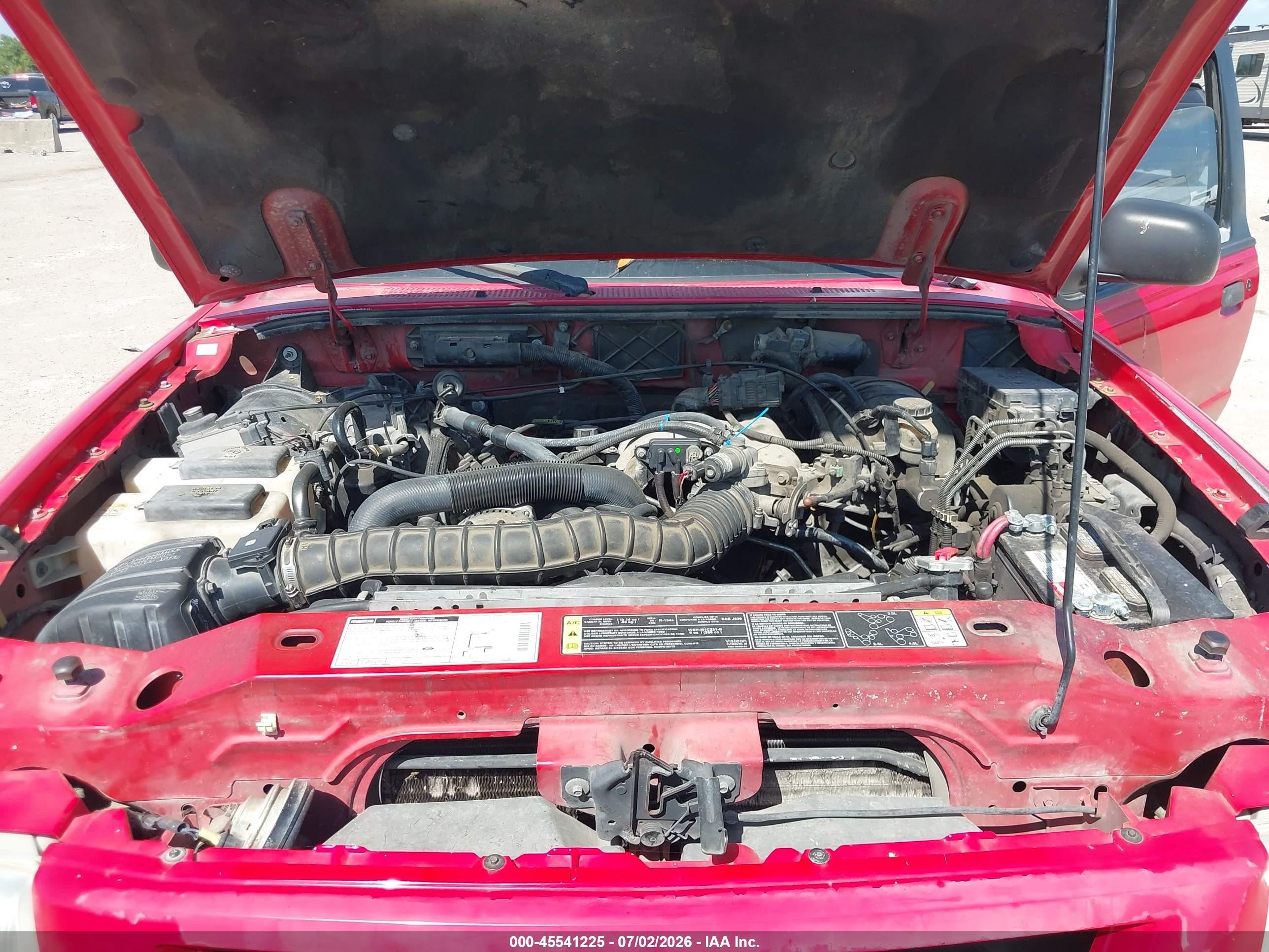 2001 Mazda B3000 Ds/se Red vin: 4F4YR16U61TM15842