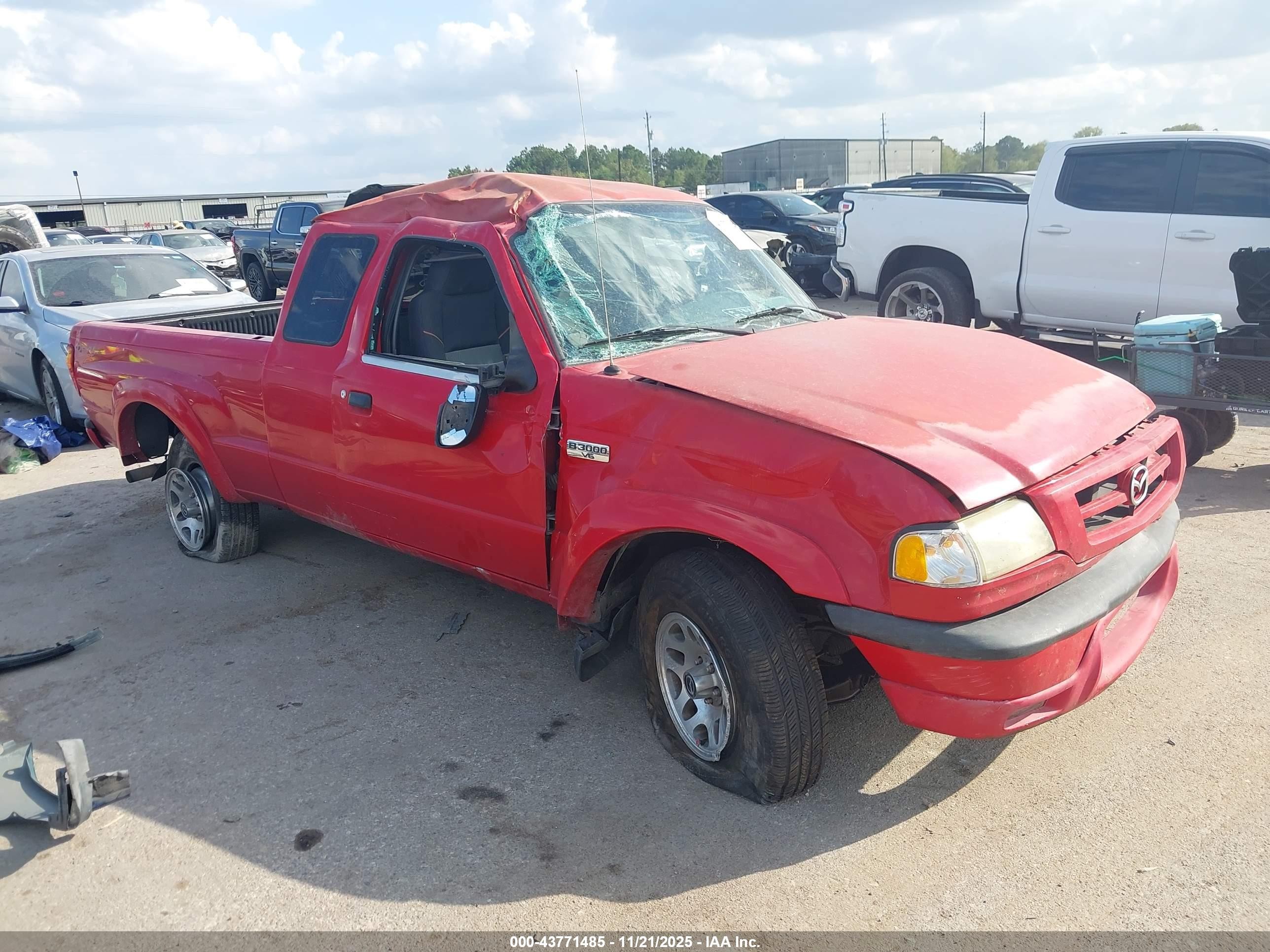 2004 Mazda B3000 Ds Red vin: 4F4YR16U74TM00853