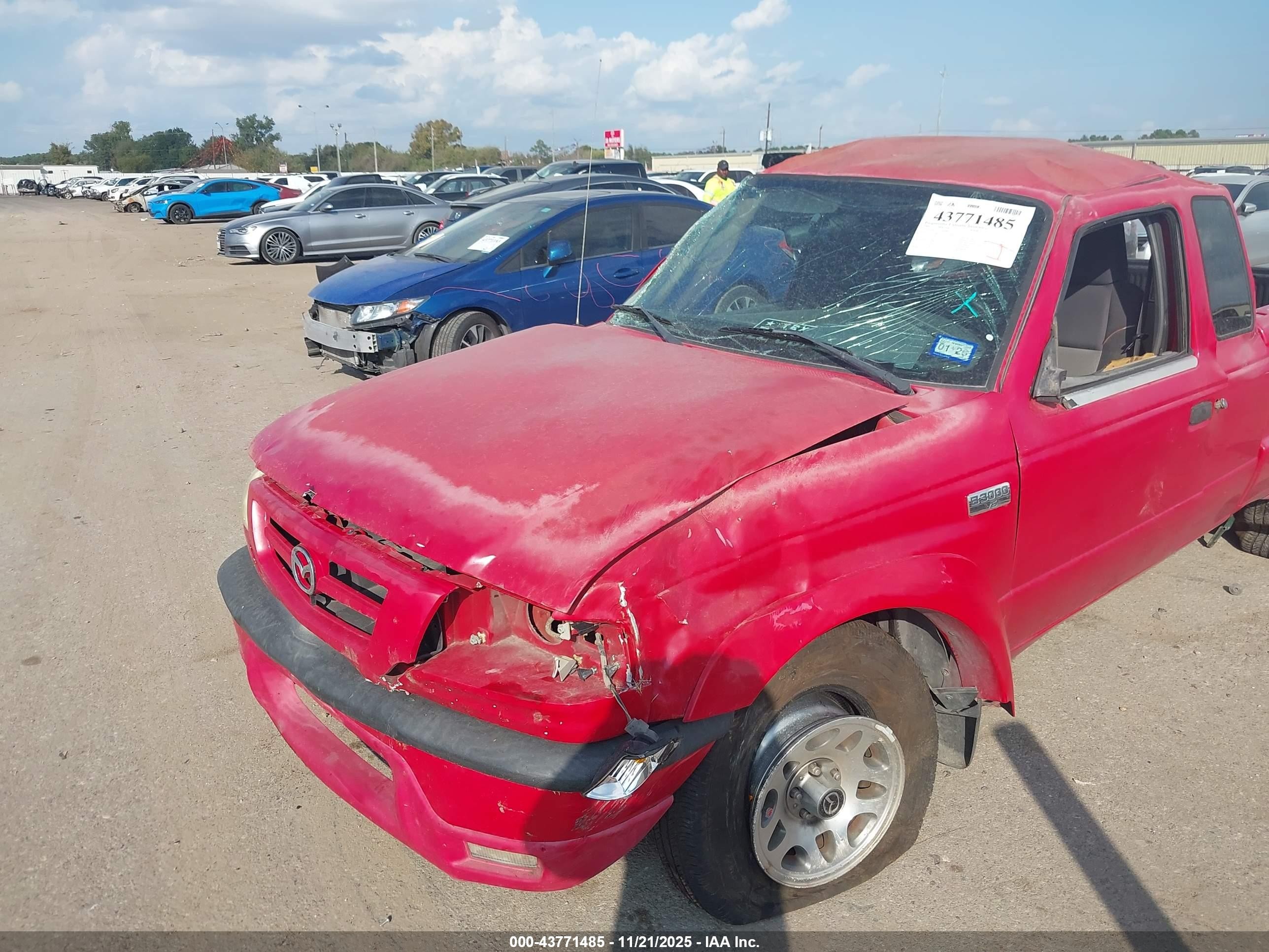 2004 Mazda B3000 Ds Red vin: 4F4YR16U74TM00853