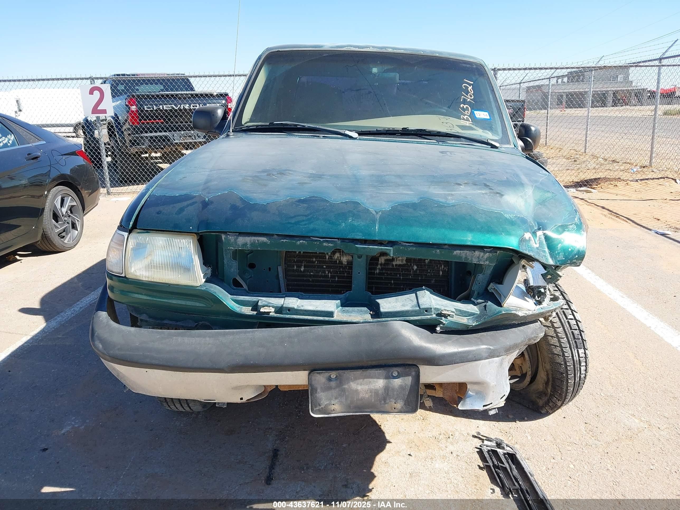 1999 Mazda B3000 Se/tl Green vin: 4F4YR16V1XTM19881