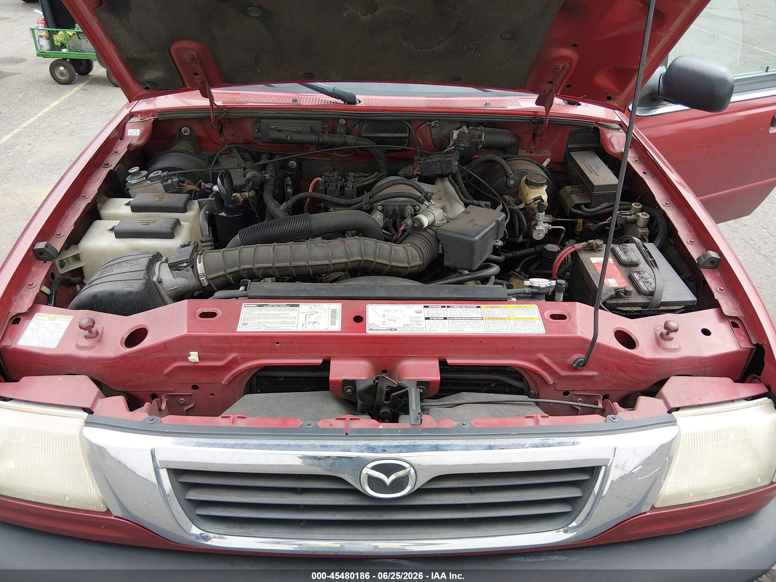 2000 Mazda B3000 Se/tl Red vin: 4F4YR16V1YTM15623