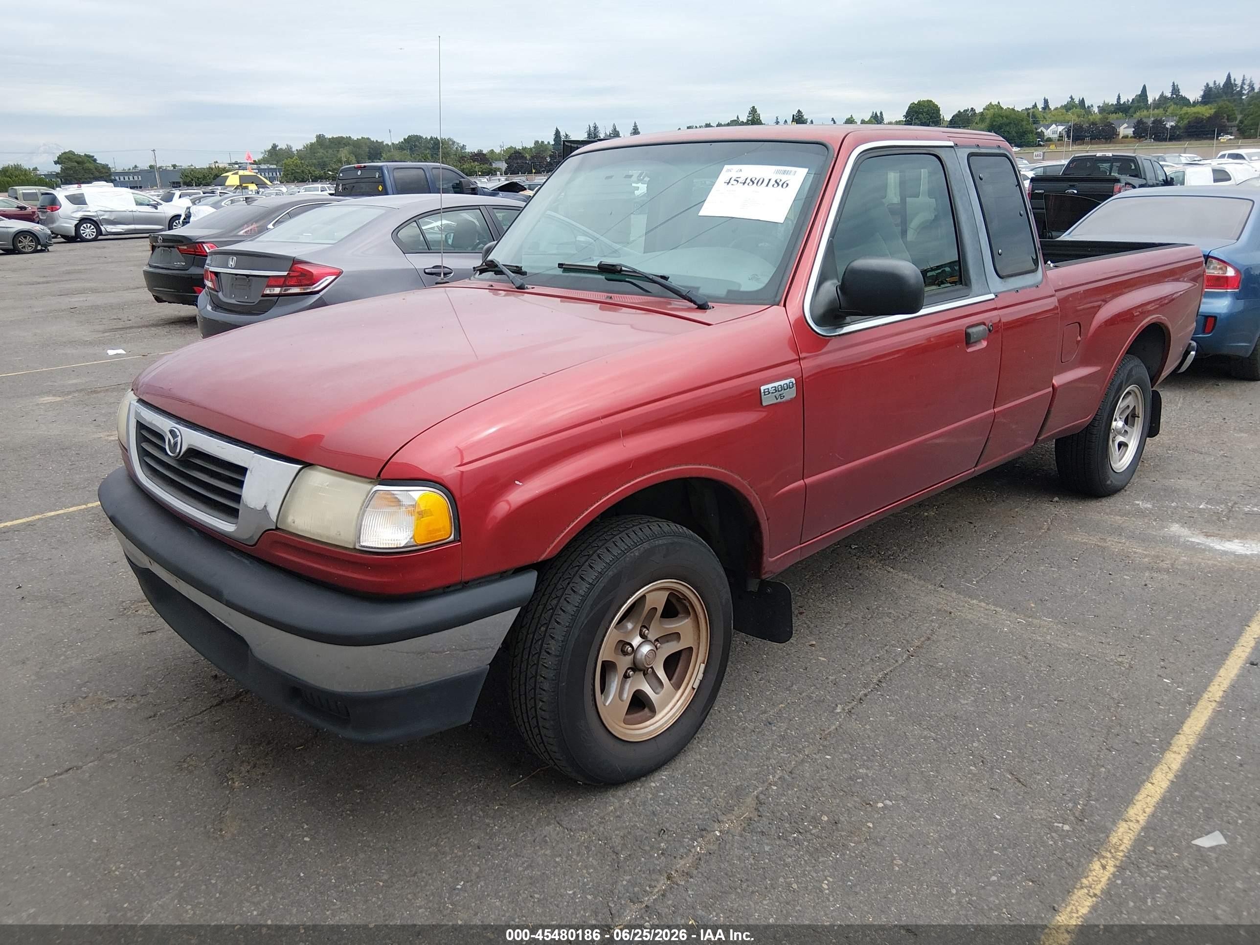 2000 Mazda B3000 Se/tl Red vin: 4F4YR16V1YTM15623