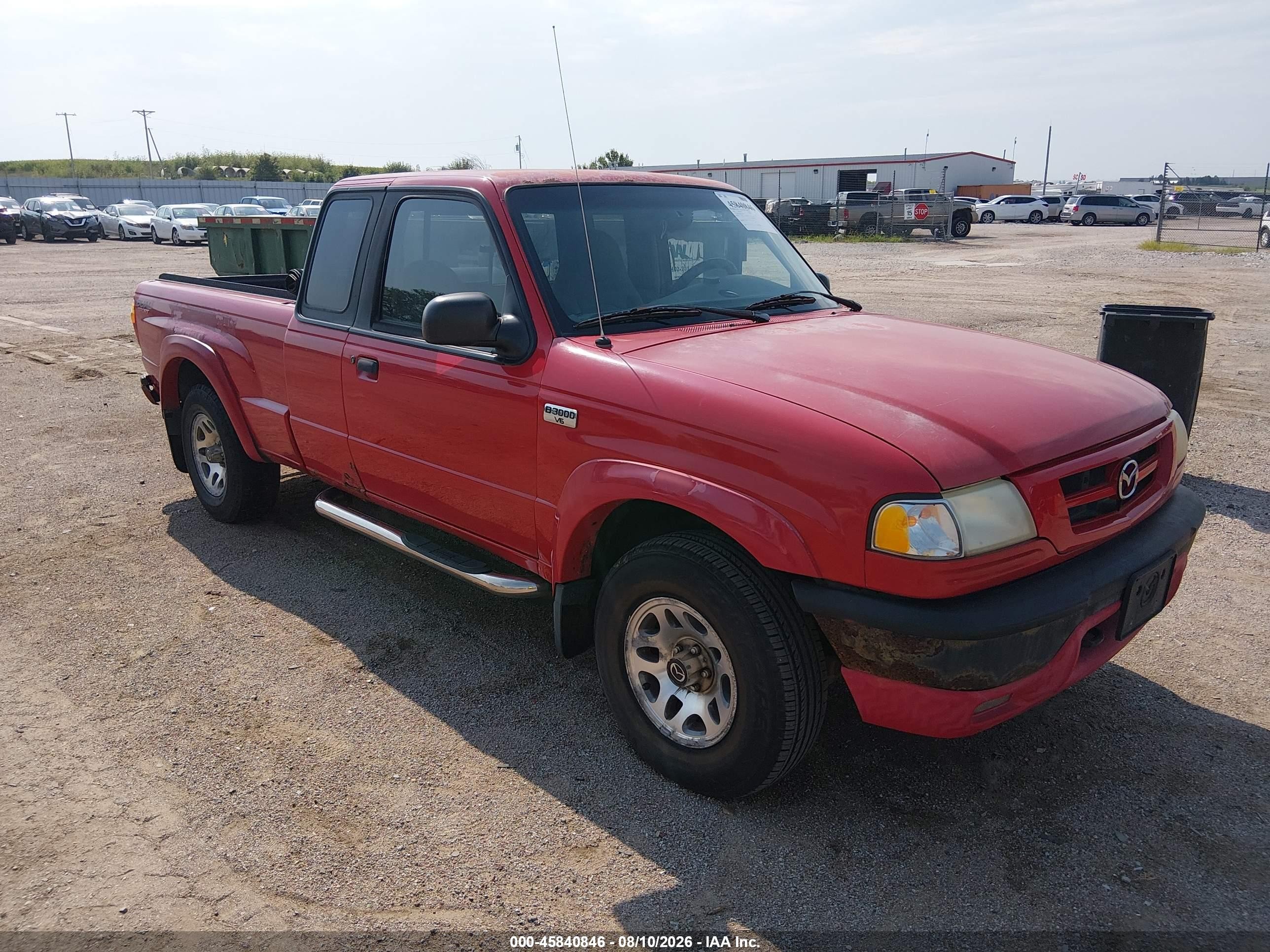 2001 Mazda B3000 Ds/se Red vin: 4F4YR16V81TM23546